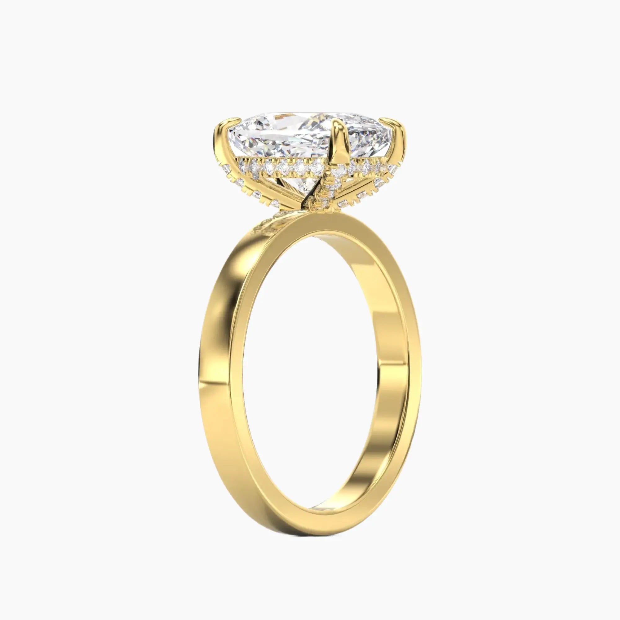 OBSER202 - Marble Cushion engagement ring setting view 5