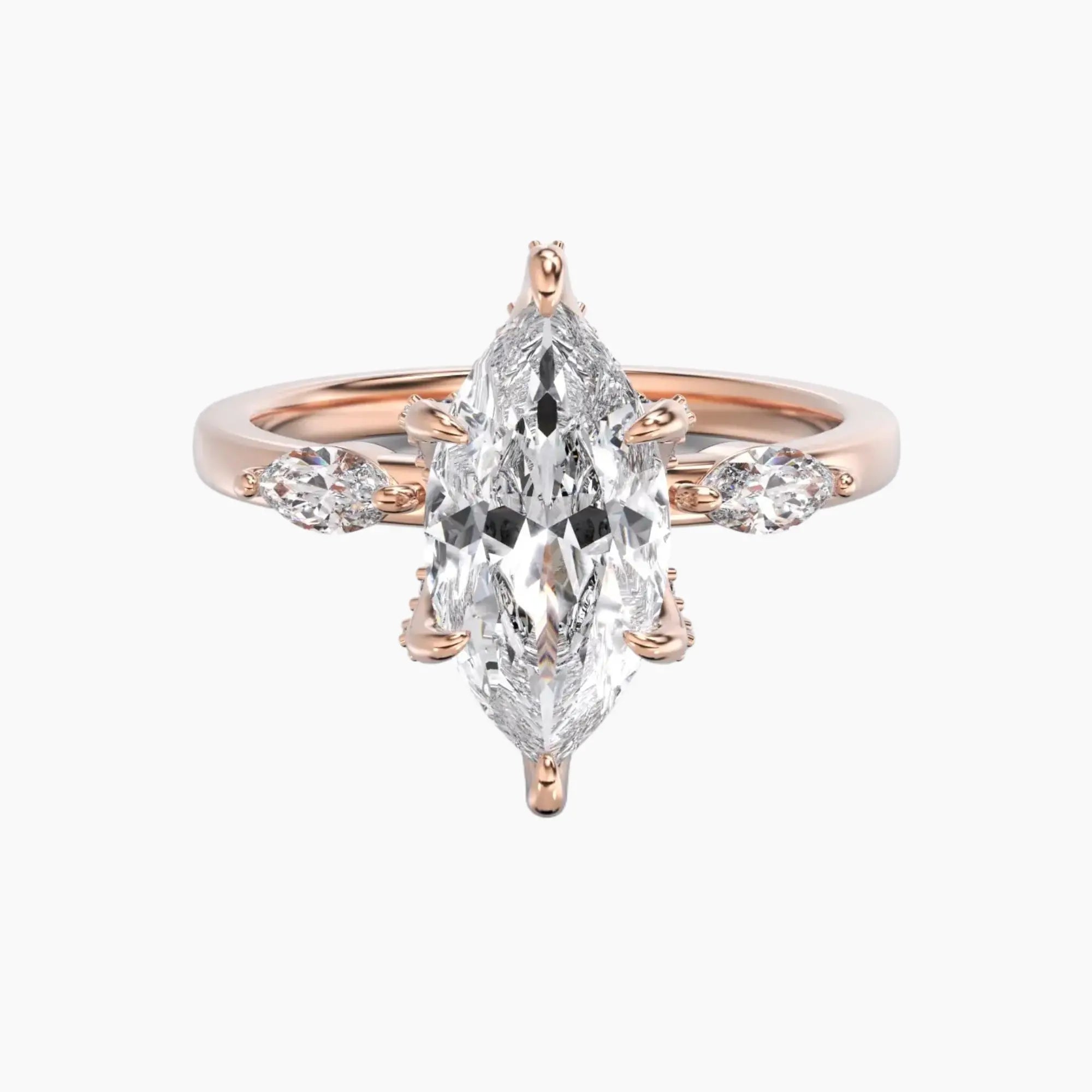 OBSER076 - Auracle Marquise engagement ring setting view 7