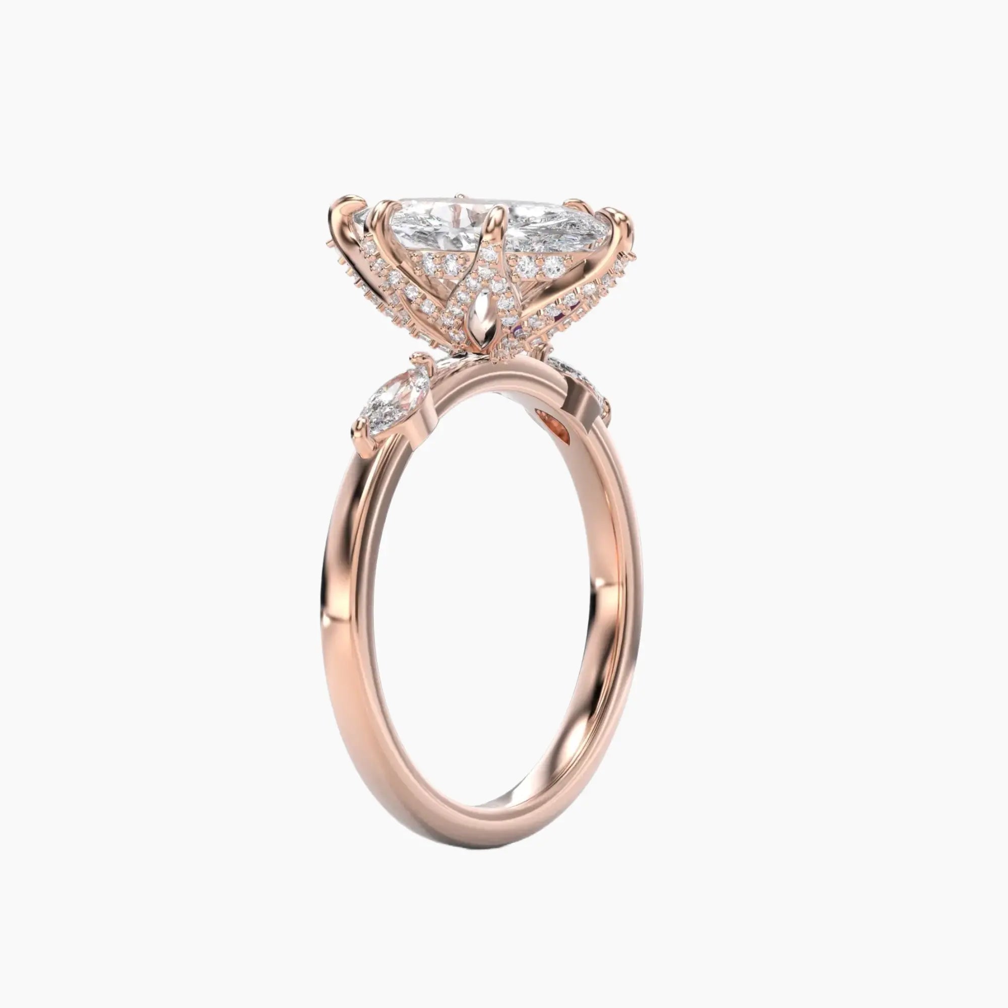 OBSER076 - Auracle Marquise engagement ring setting view 8
