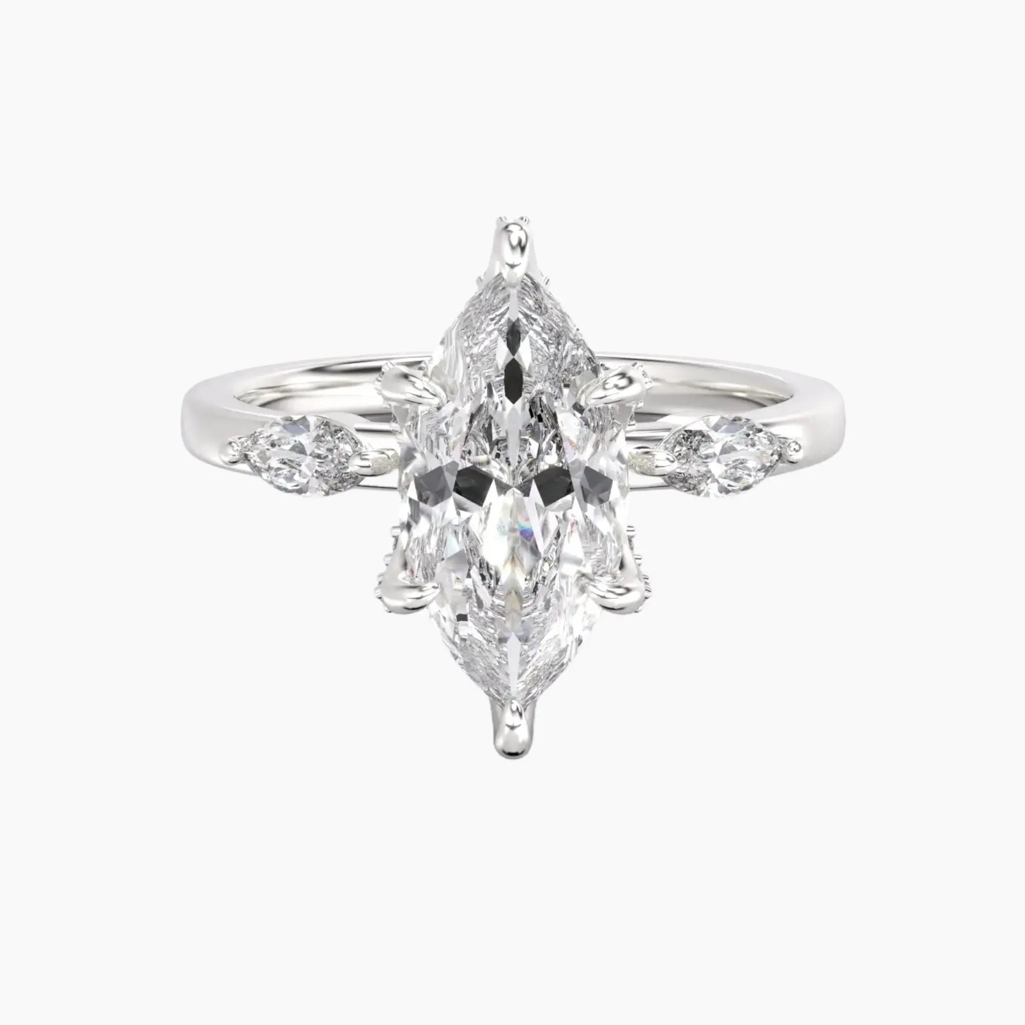 OBSER076 - Auracle Marquise engagement ring setting view 1