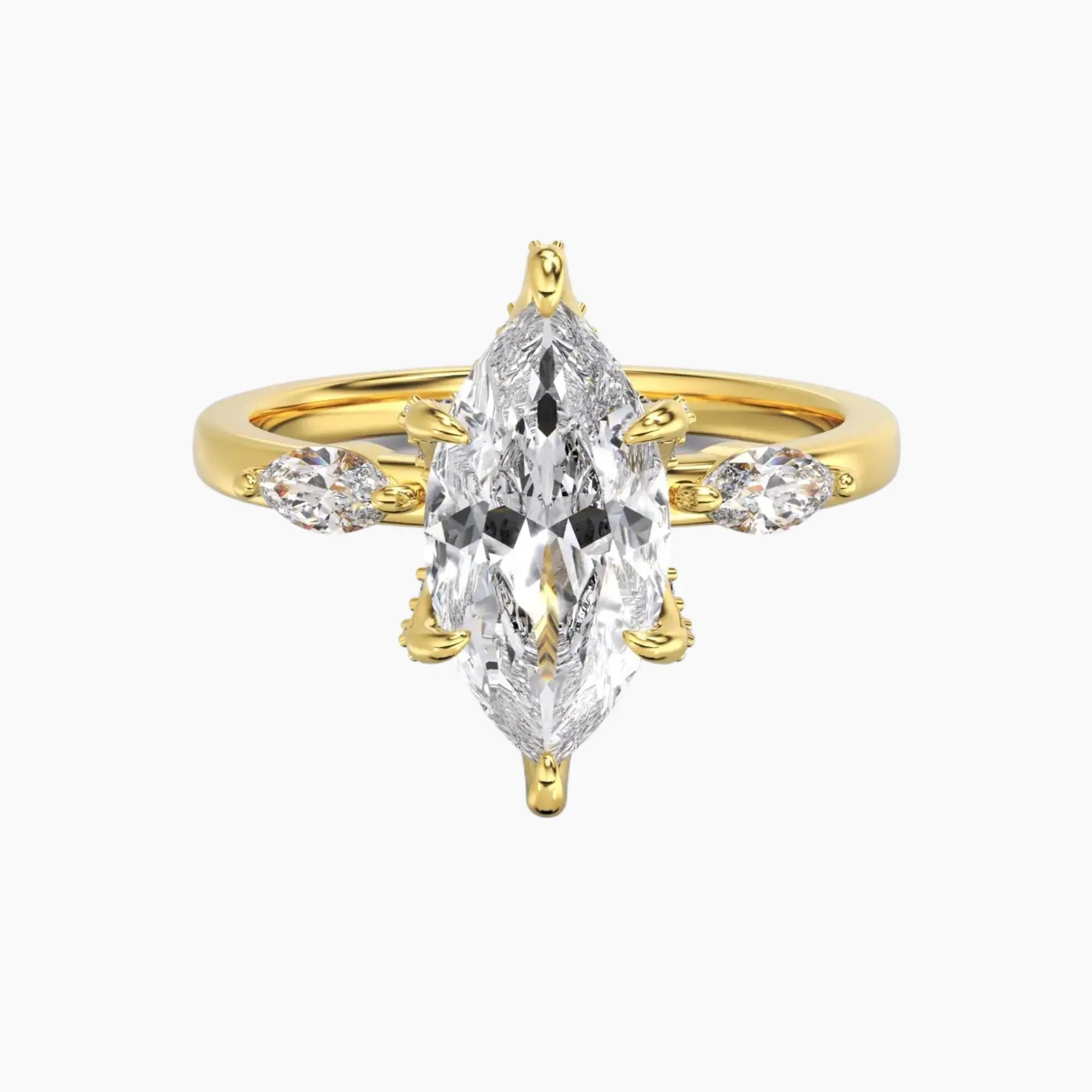 OBSER076 - Auracle Marquise engagement ring setting view 4