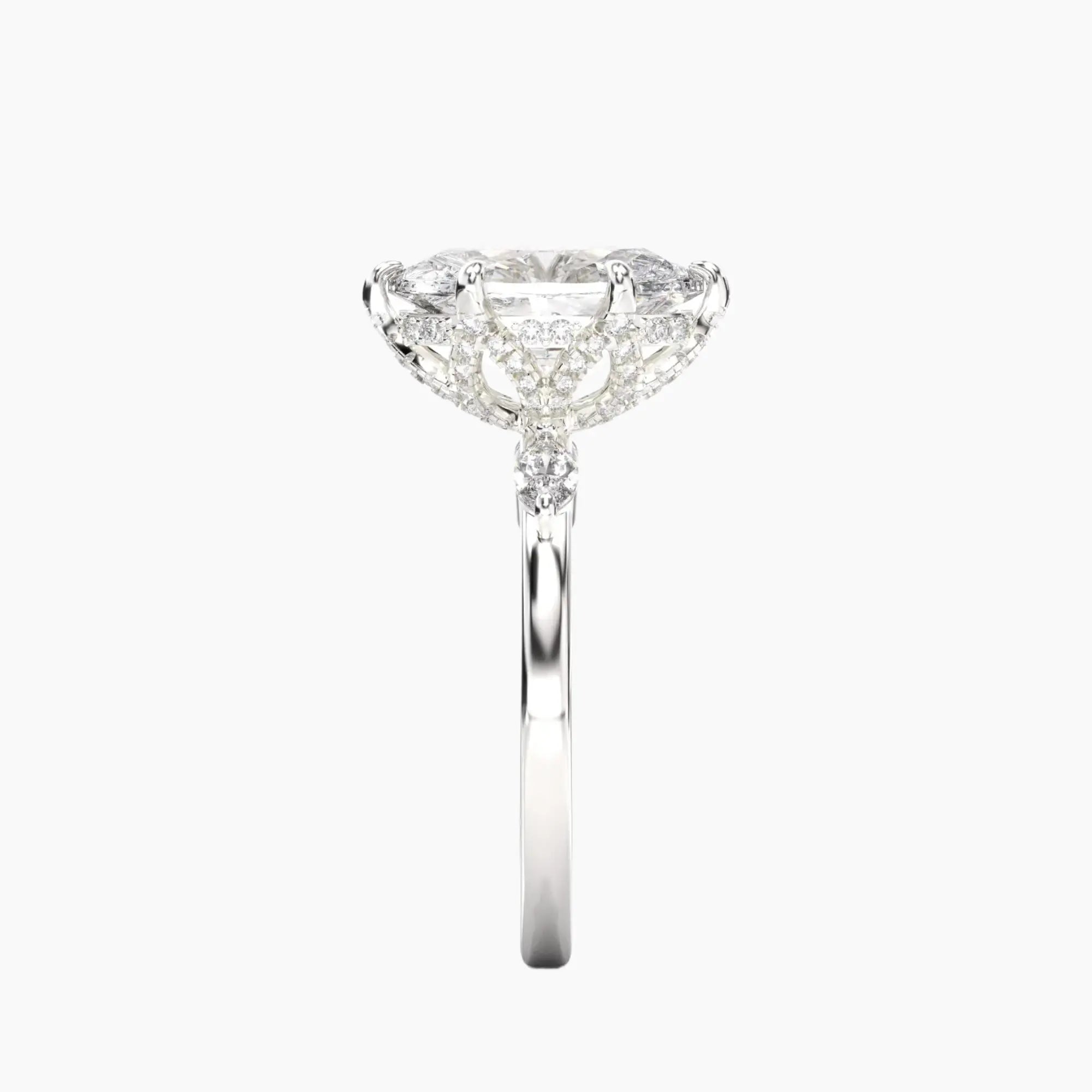 OBSER030 - Auracle Oval engagement ring setting view 3