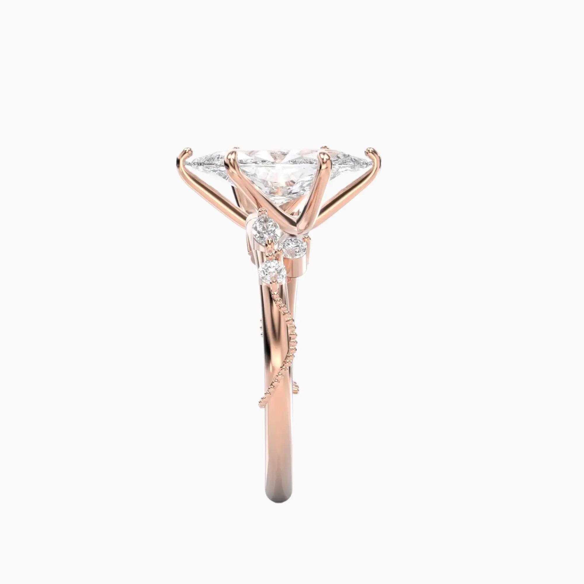 OBSER112 - Chantilly Marquise engagement ring setting view 9