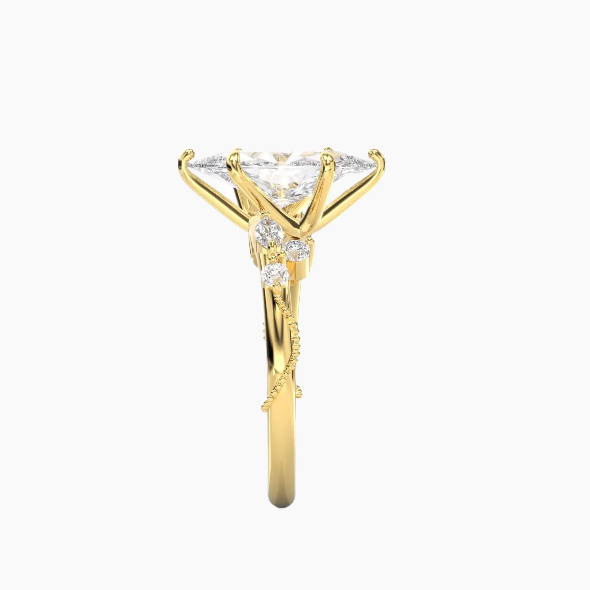 OBSER112 - Chantilly Marquise engagement ring setting view 6