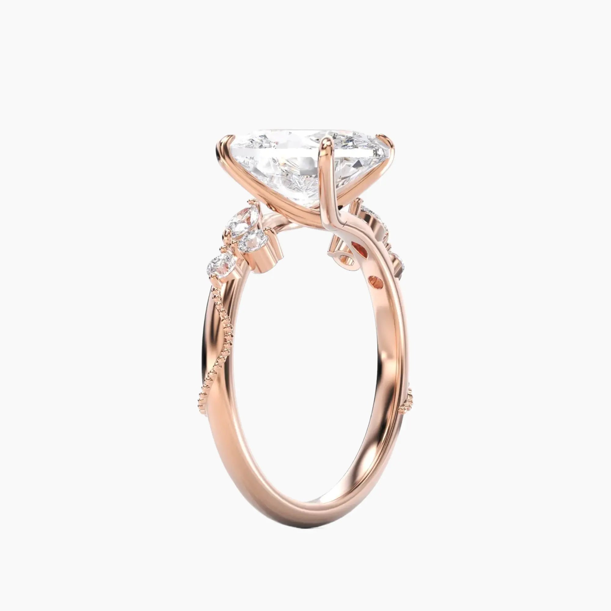 OBSER198 - Chantilly Oval engagement ring setting view 8