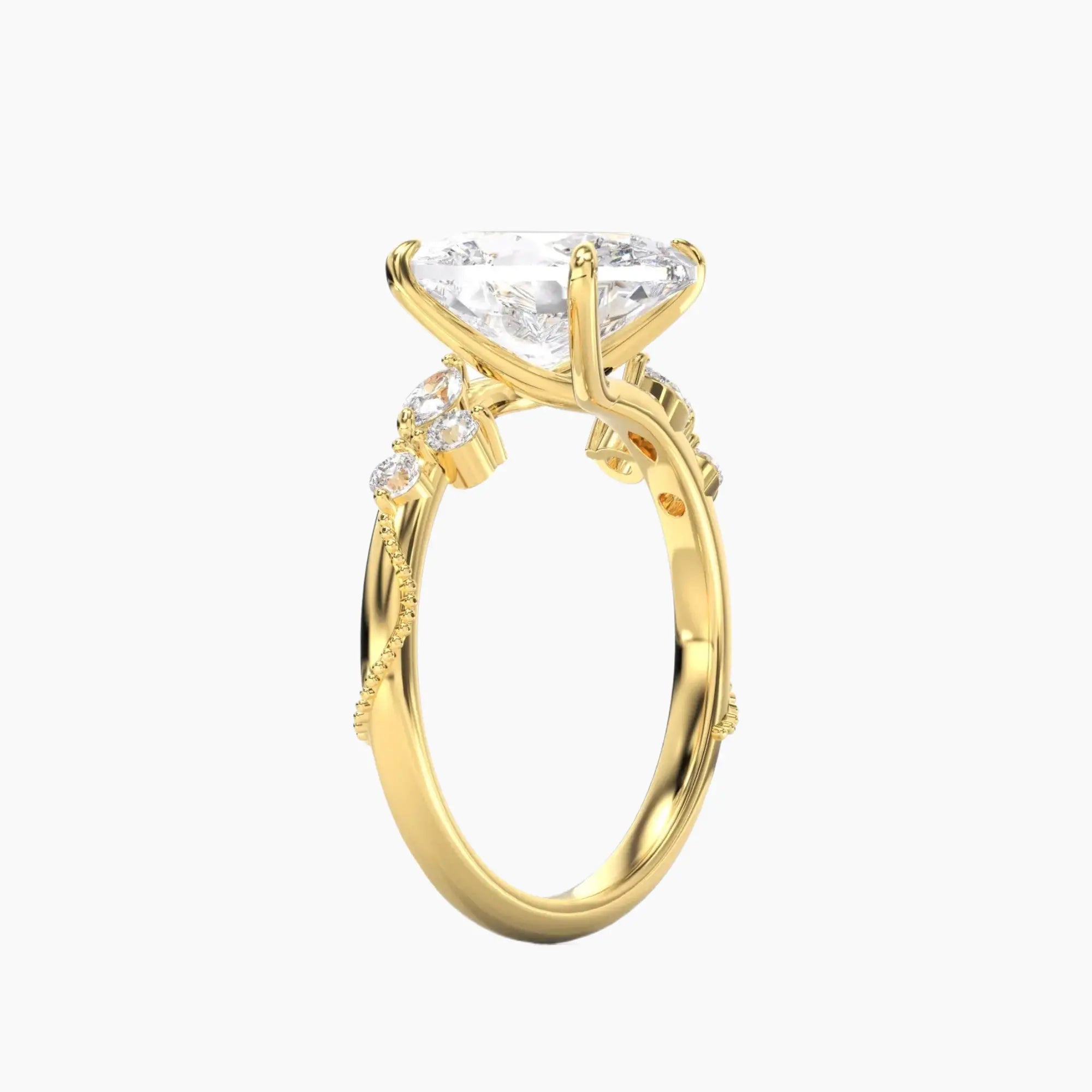 OBSER198 - Chantilly Oval engagement ring setting view 5