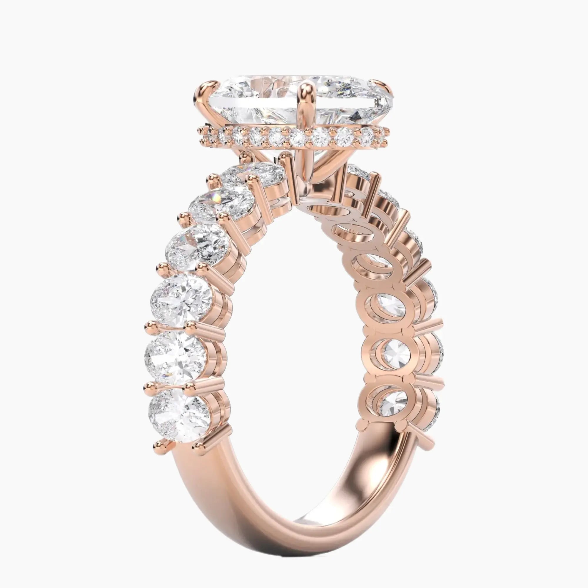 OBSER110 - Celestia Oval engagement ring setting view 8