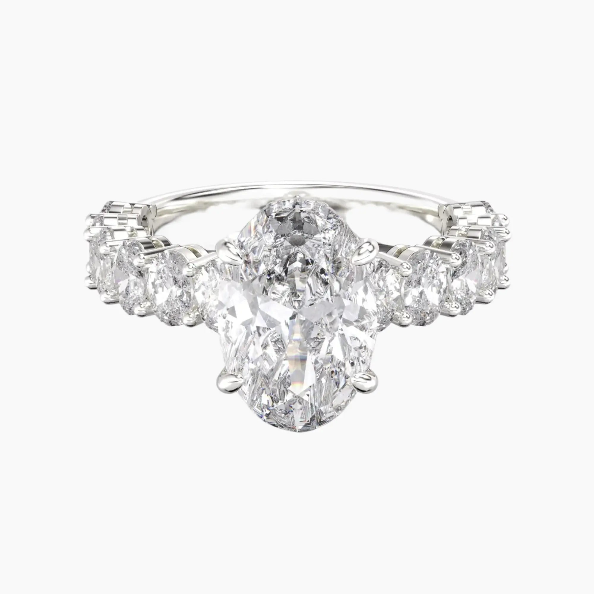 OBSER110 - Celestia Oval engagement ring setting view 1