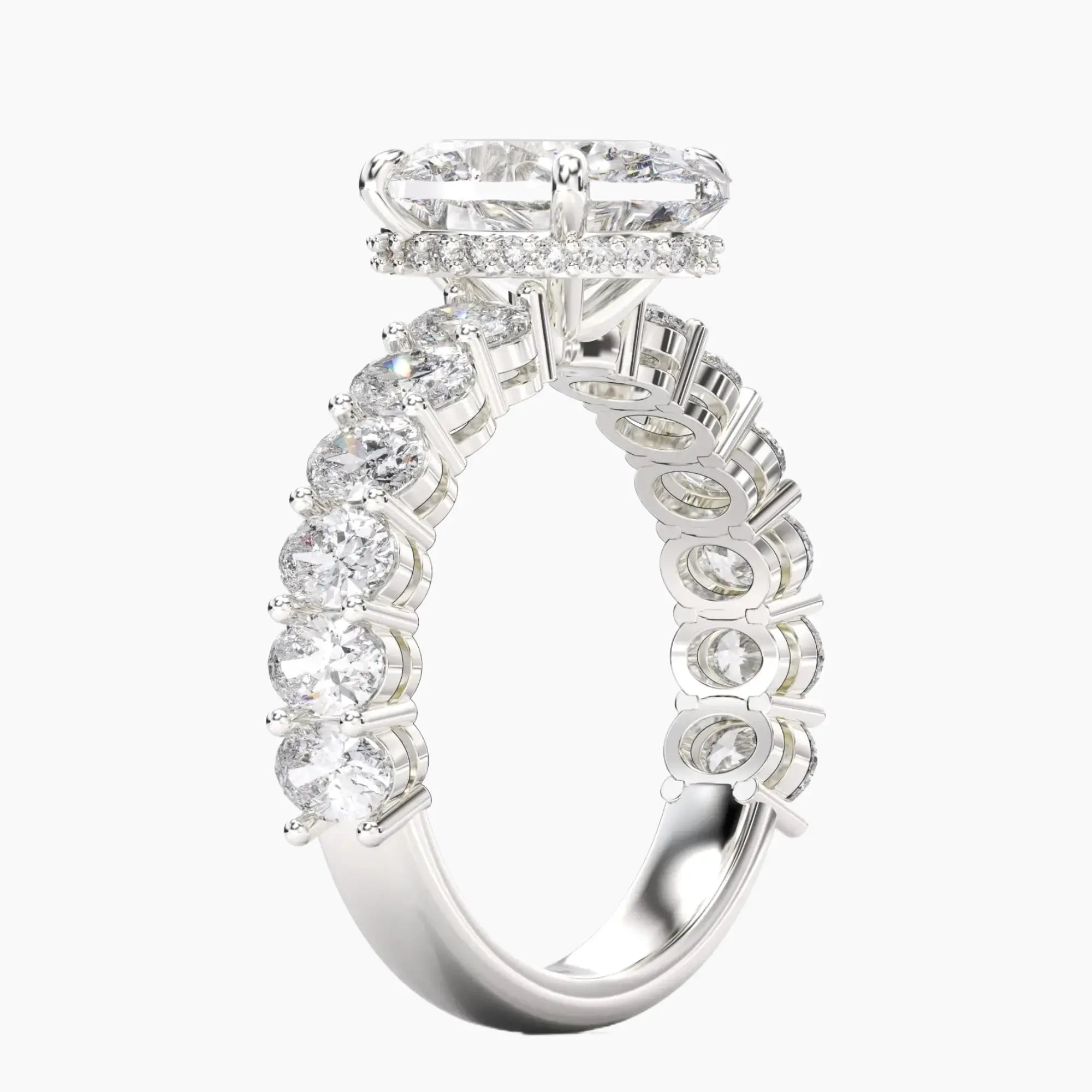 OBSER110 - Celestia Oval engagement ring setting view 2