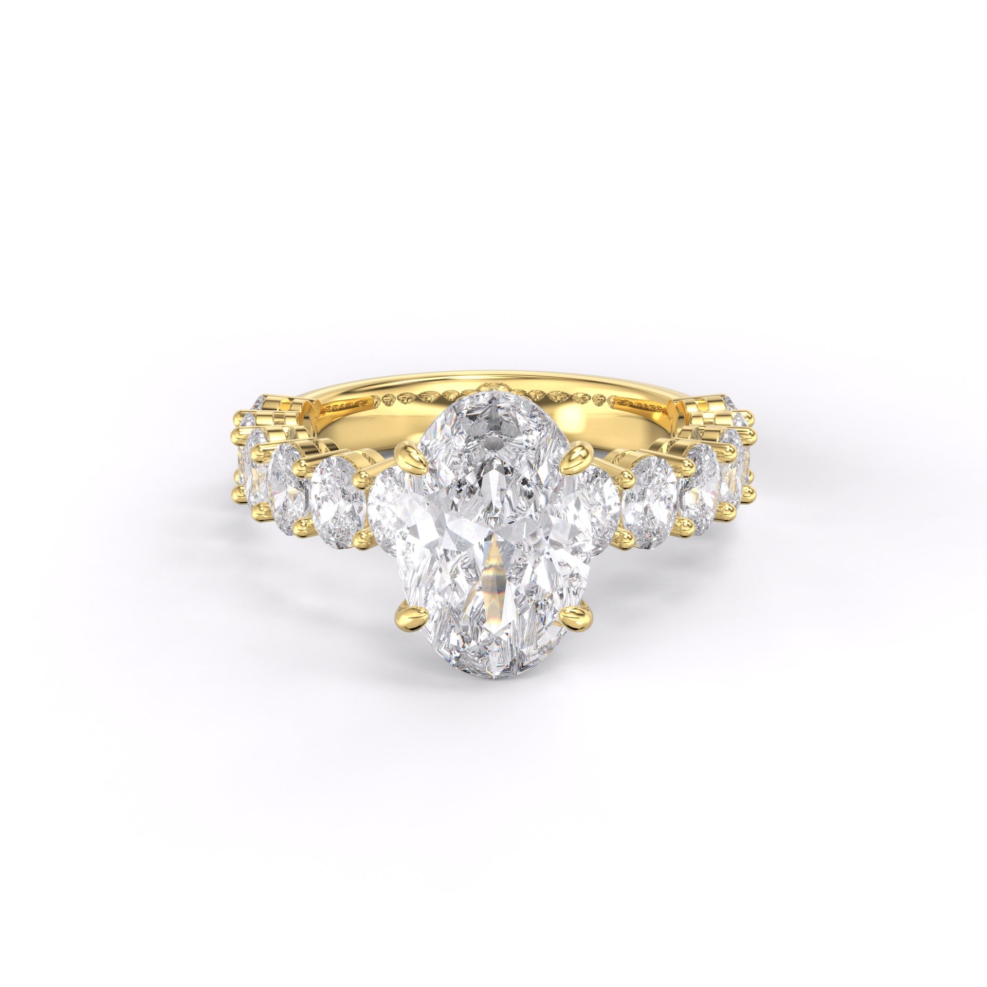 OBSER110 - Celestia Oval engagement ring setting view 4