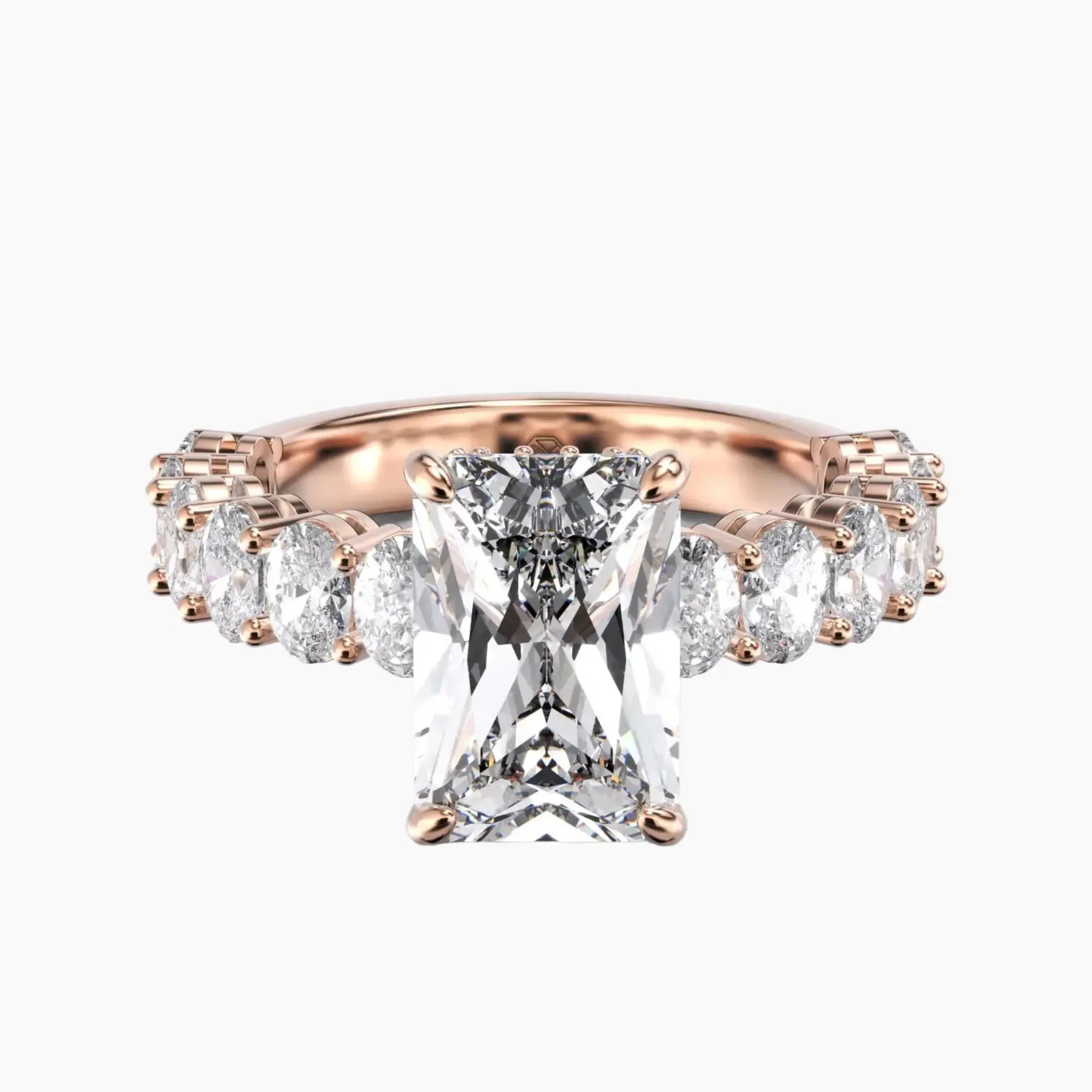 OBSER195 - Celestia Radiant engagement ring setting view 7