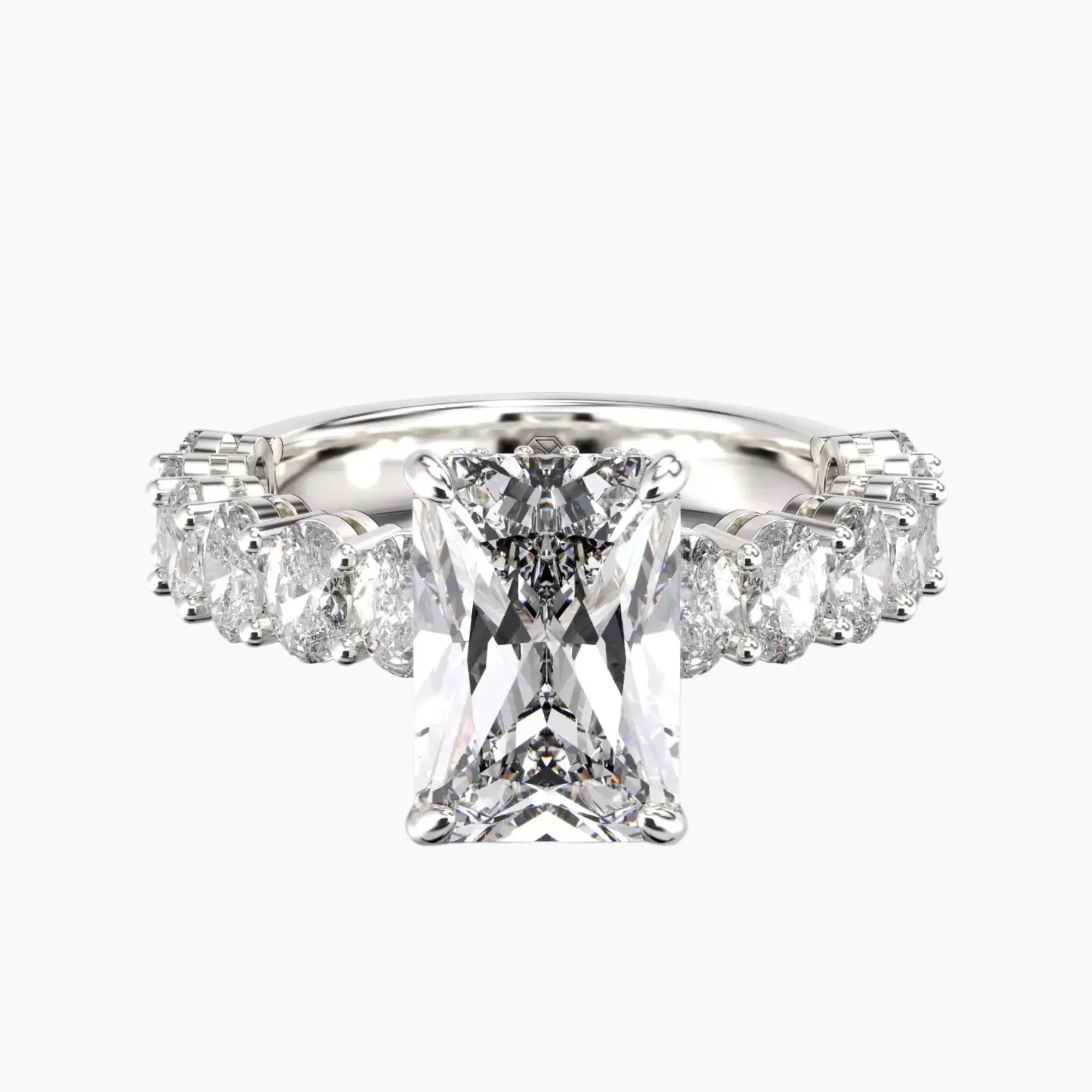 OBSER195 - Celestia Radiant engagement ring setting view 1