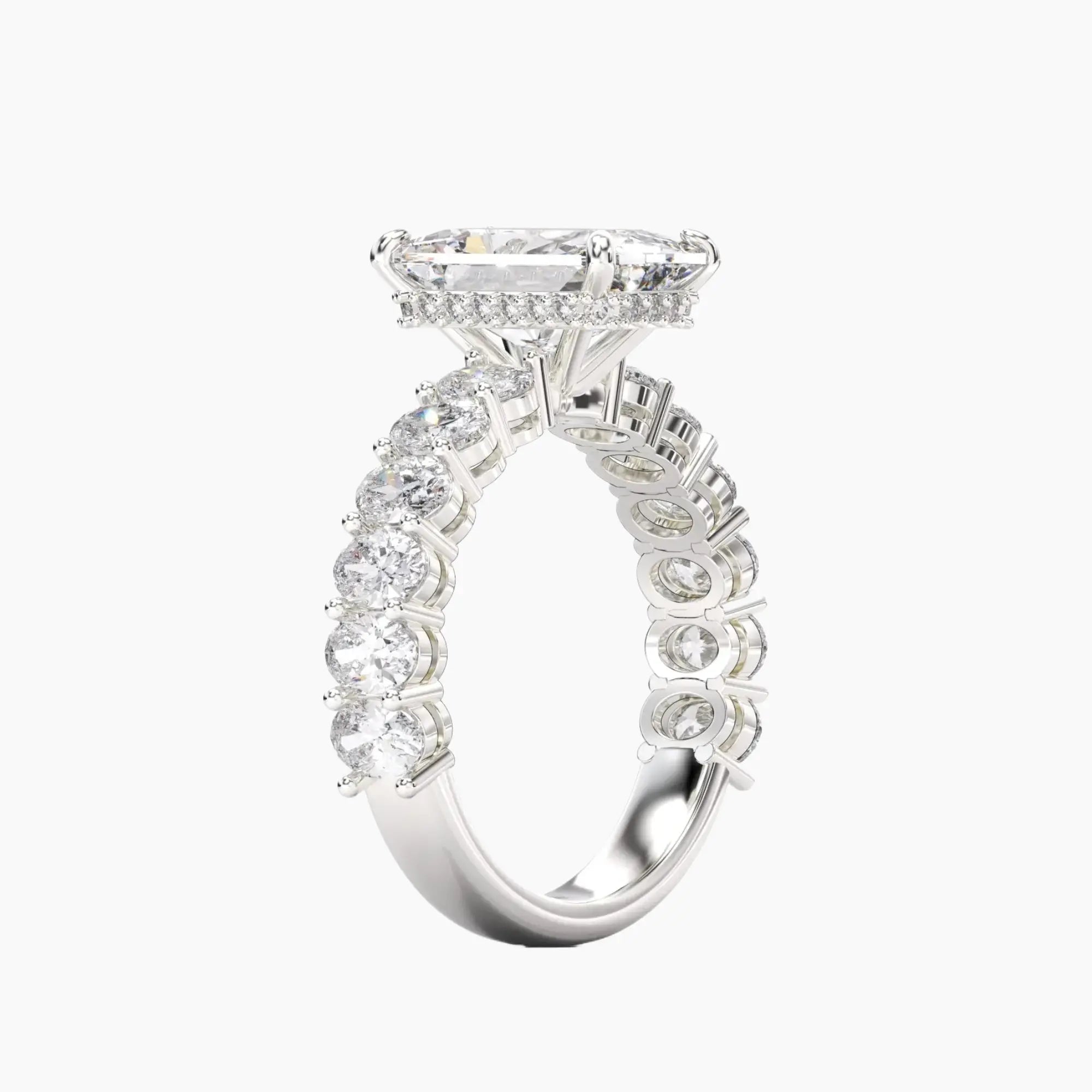 OBSER195 - Celestia Radiant engagement ring setting view 2
