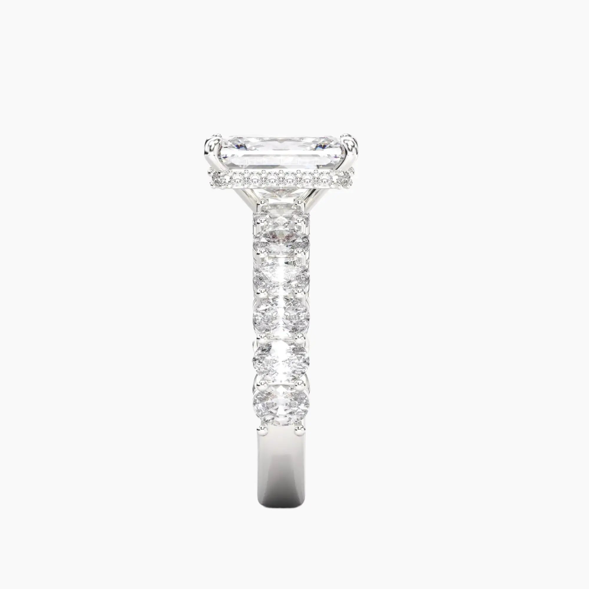 OBSER195 - Celestia Radiant engagement ring setting view 3