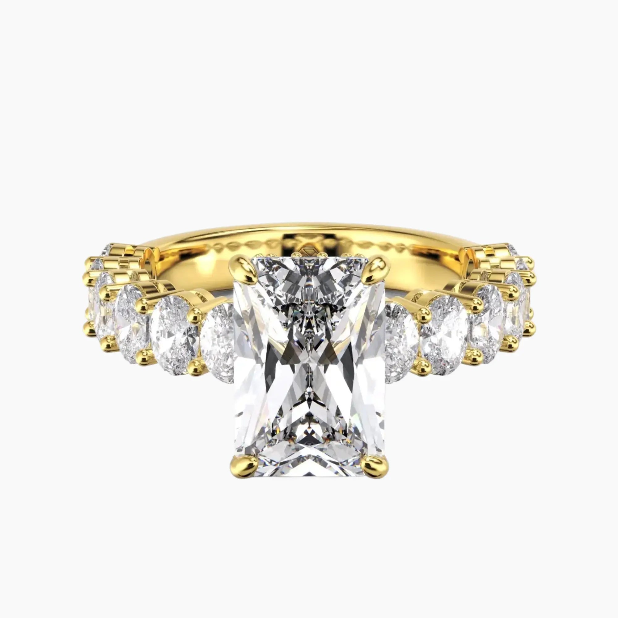 OBSER195 - Celestia Radiant engagement ring setting view 4