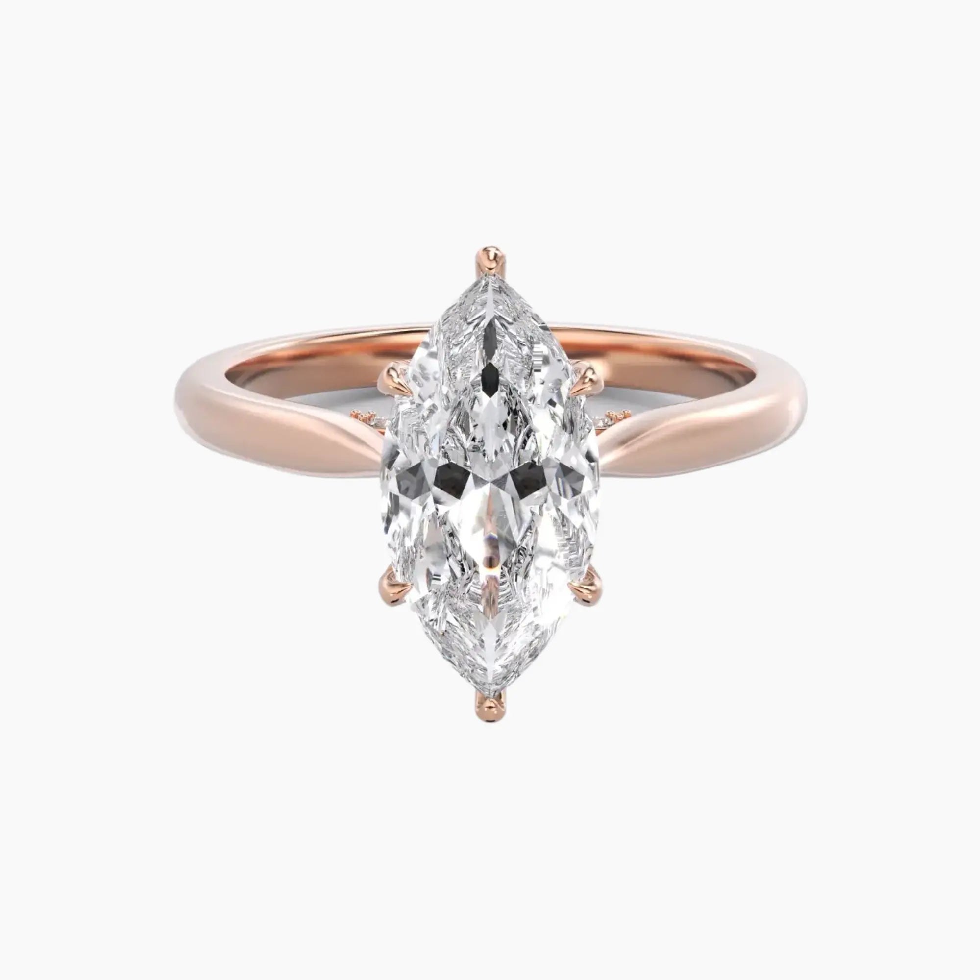 OBSER194 - Rosette Marquise engagement ring setting view 7
