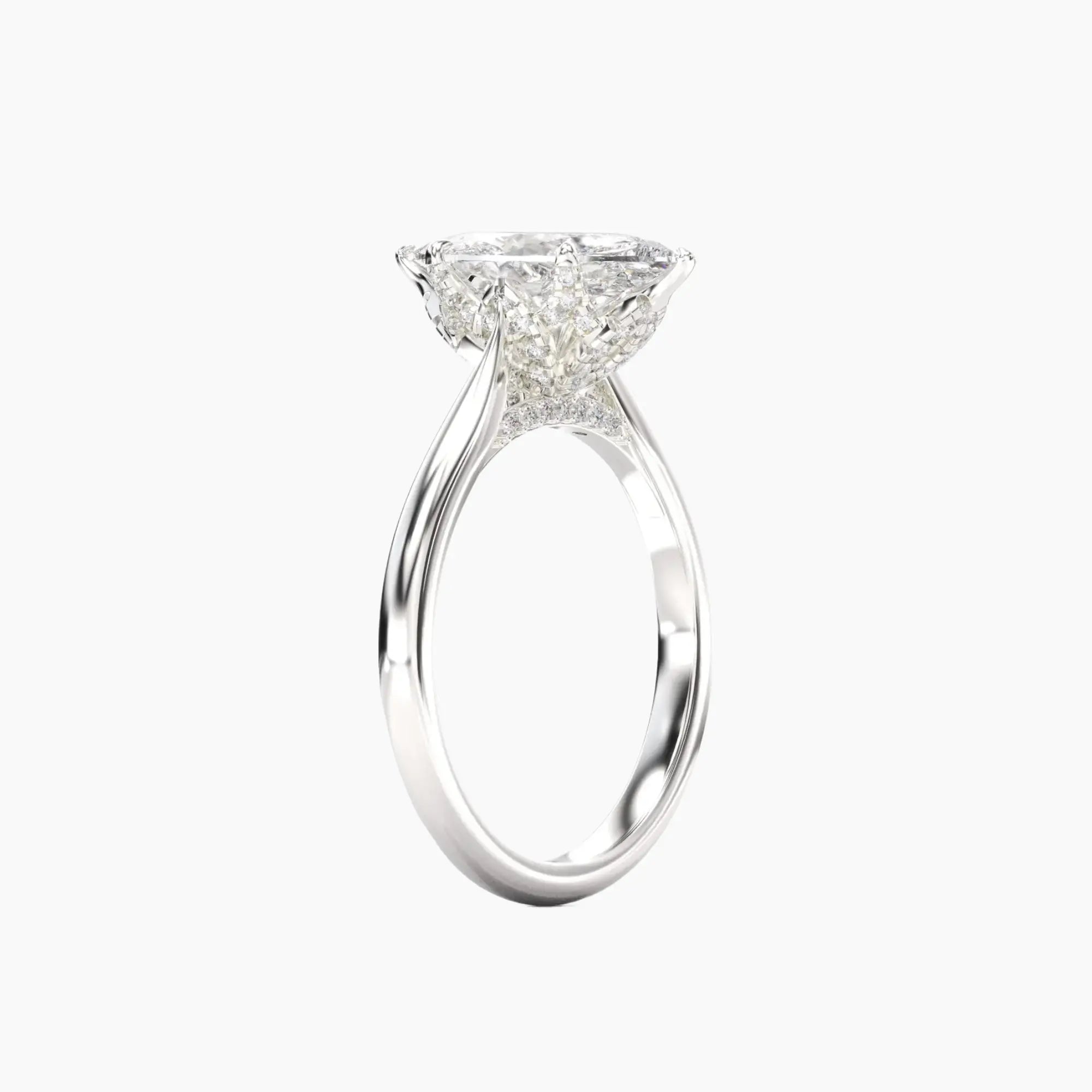 OBSER194 - Rosette Marquise engagement ring setting view 2