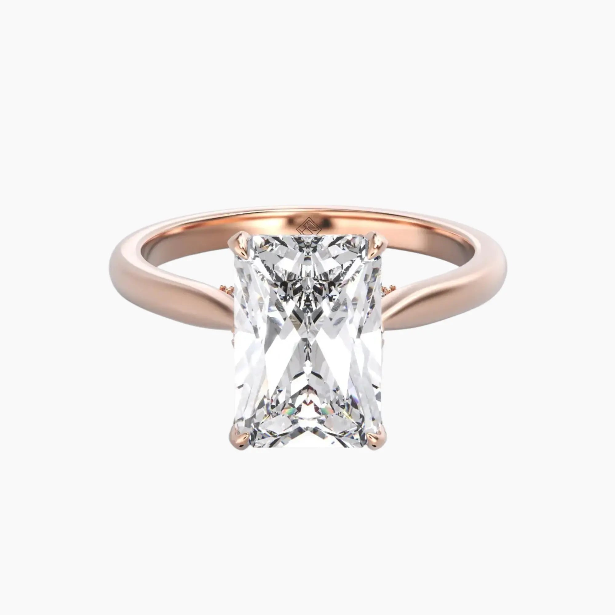 OBSER192 - Rosette Radiant engagement ring setting view 7