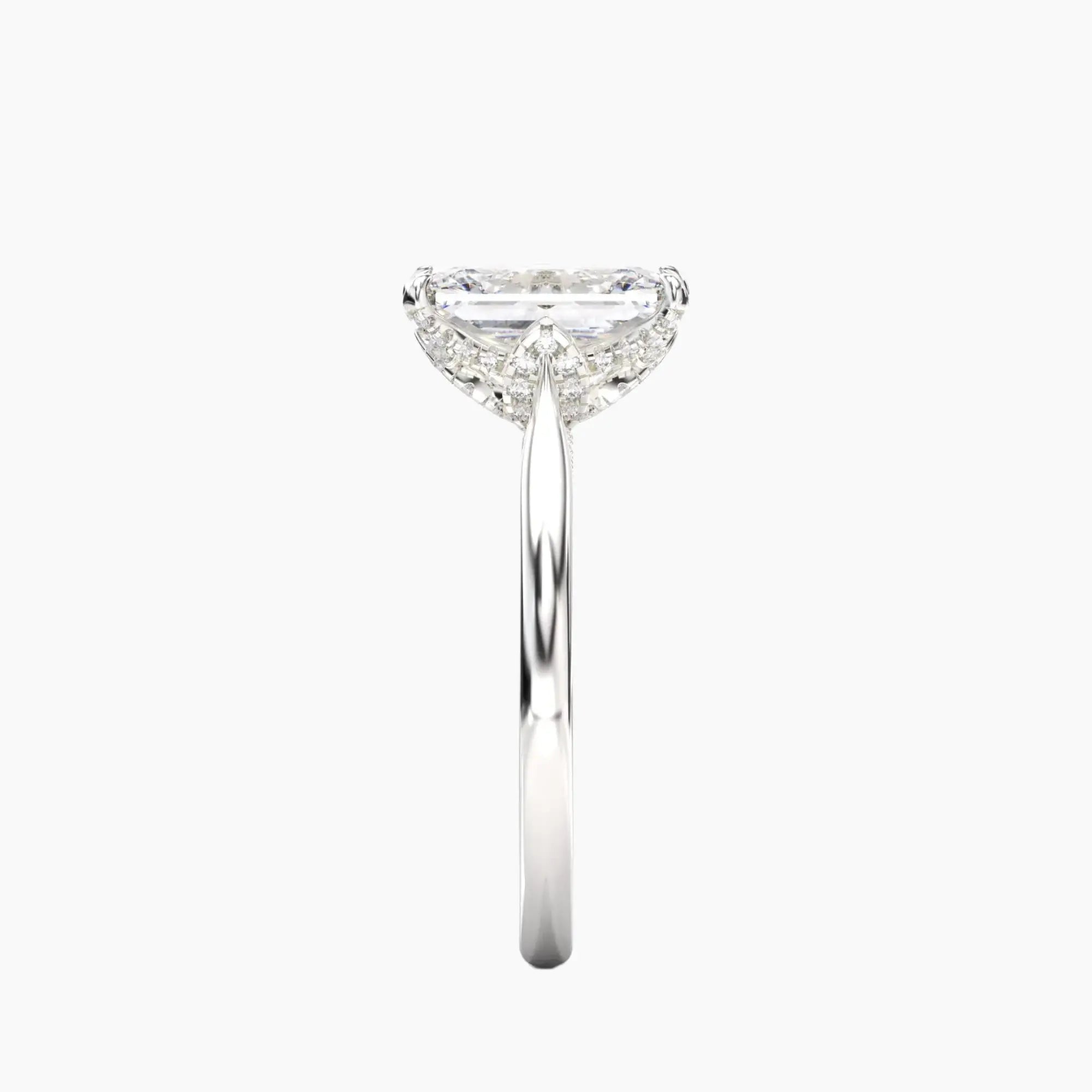 OBSER192 - Rosette Radiant engagement ring setting view 3