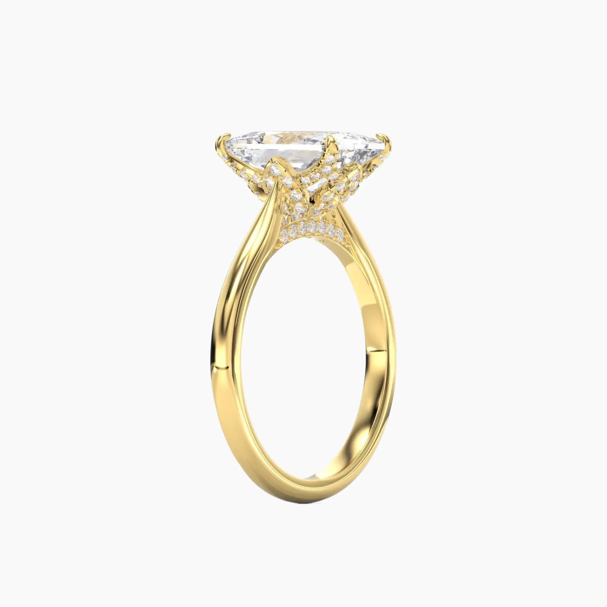 OBSER192 - Rosette Radiant engagement ring setting view 5
