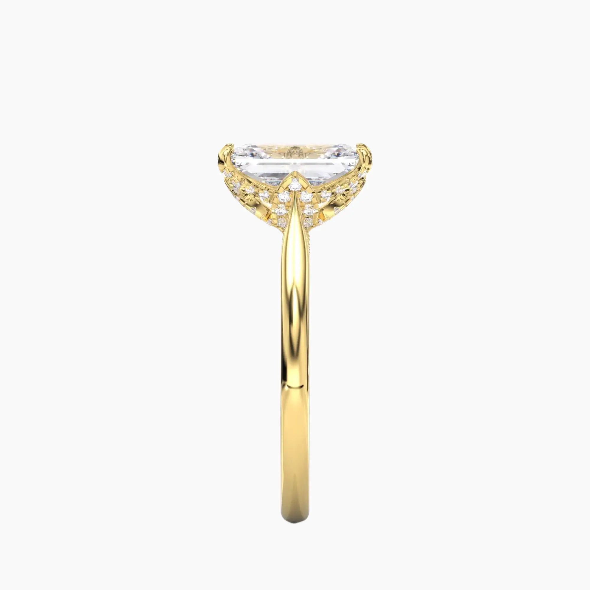 OBSER192 - Rosette Radiant engagement ring setting view 6
