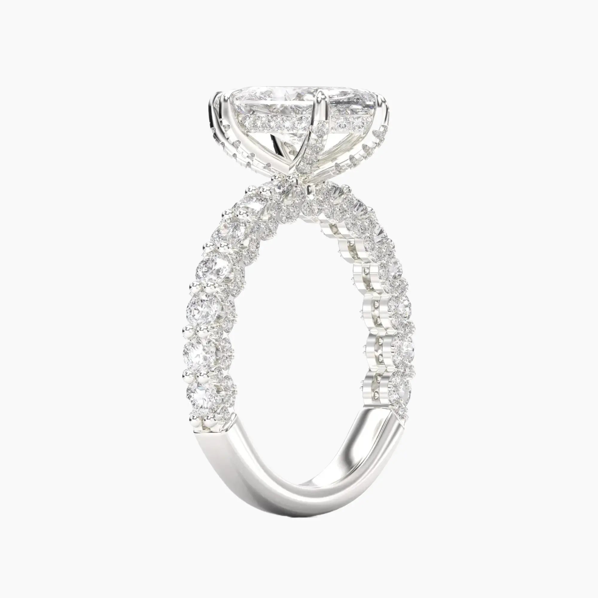 OBSER191 - Lustre Marquise engagement ring setting view 2