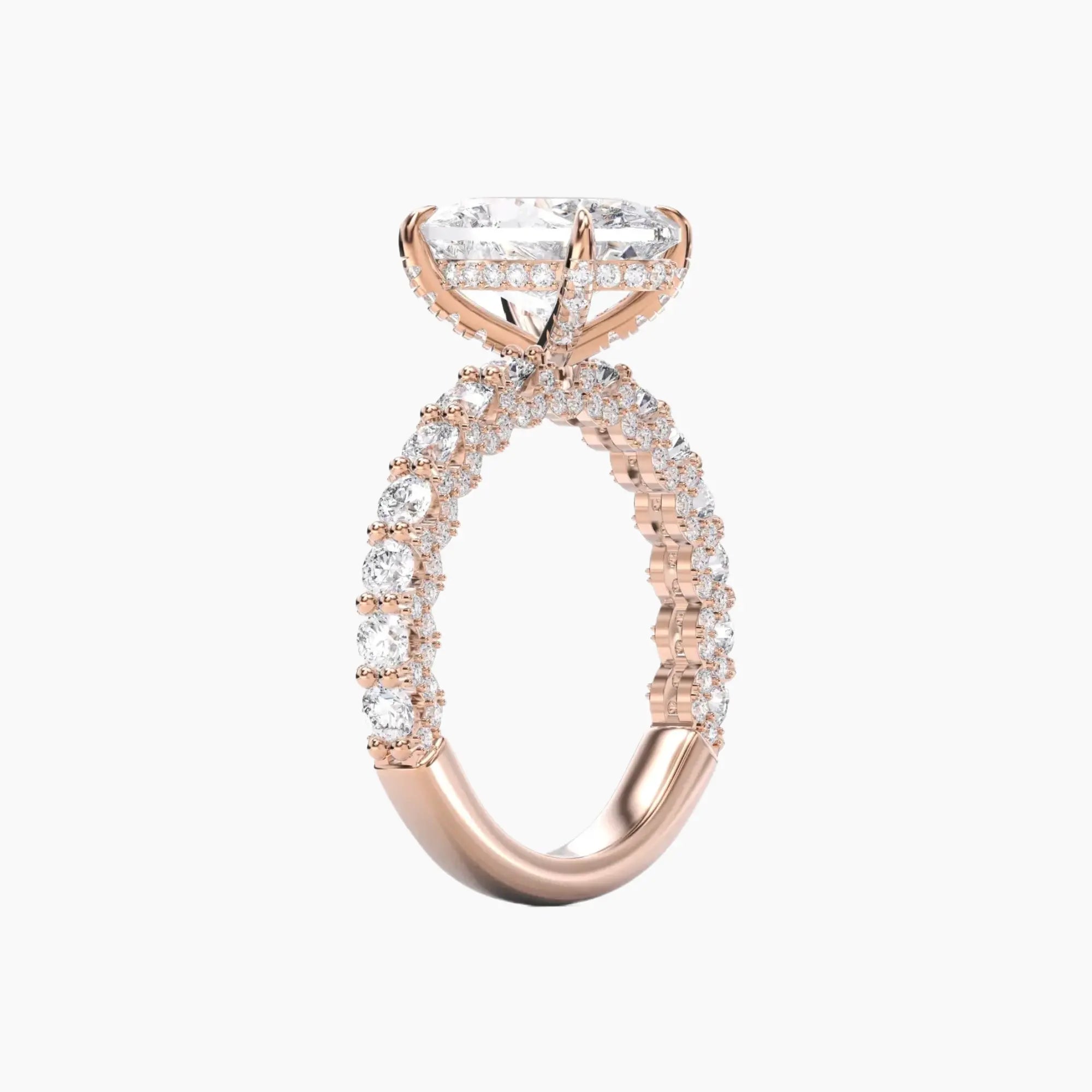OBSER109 - Lustre Oval engagement ring setting view 8