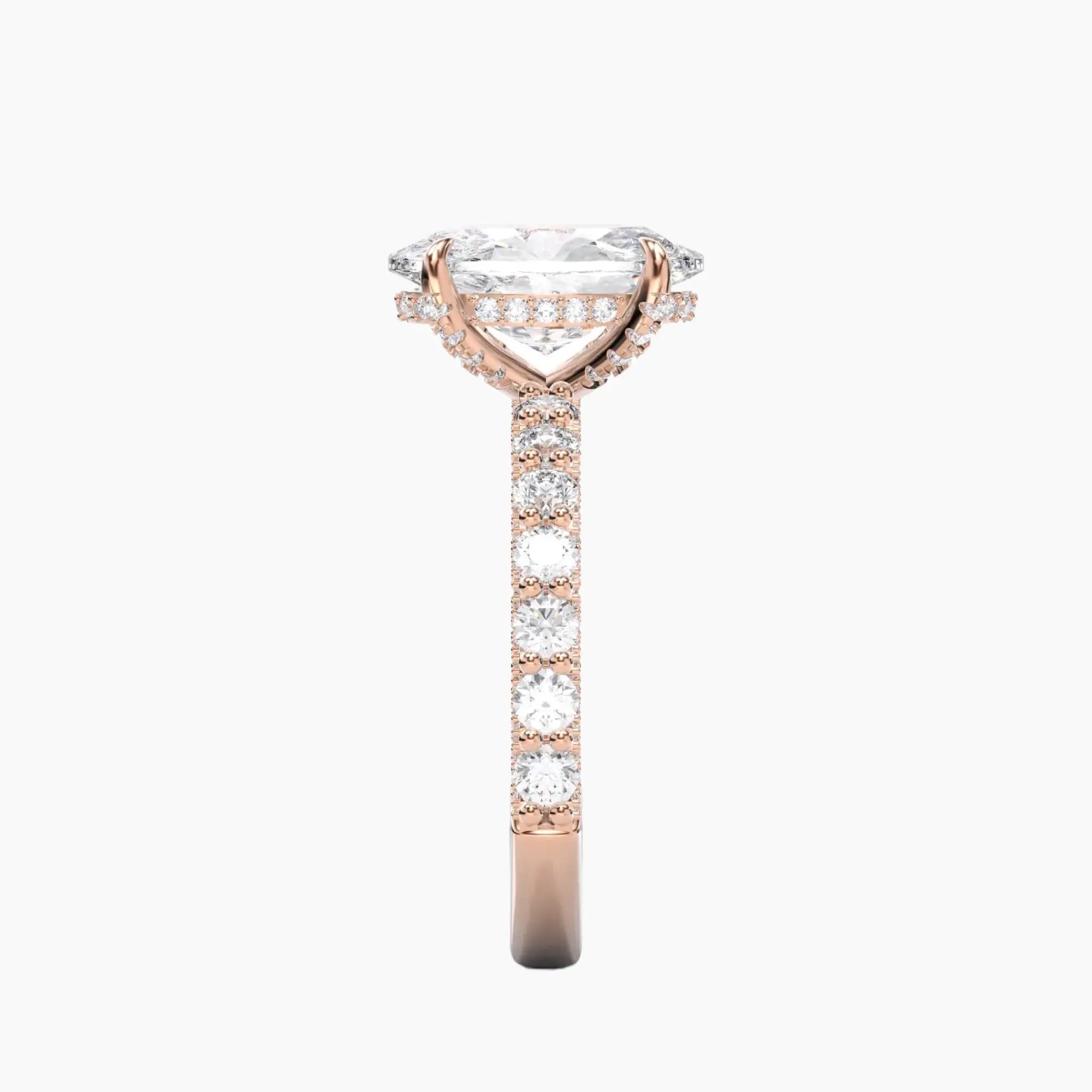 OBSER109 - Lustre Oval engagement ring setting view 9