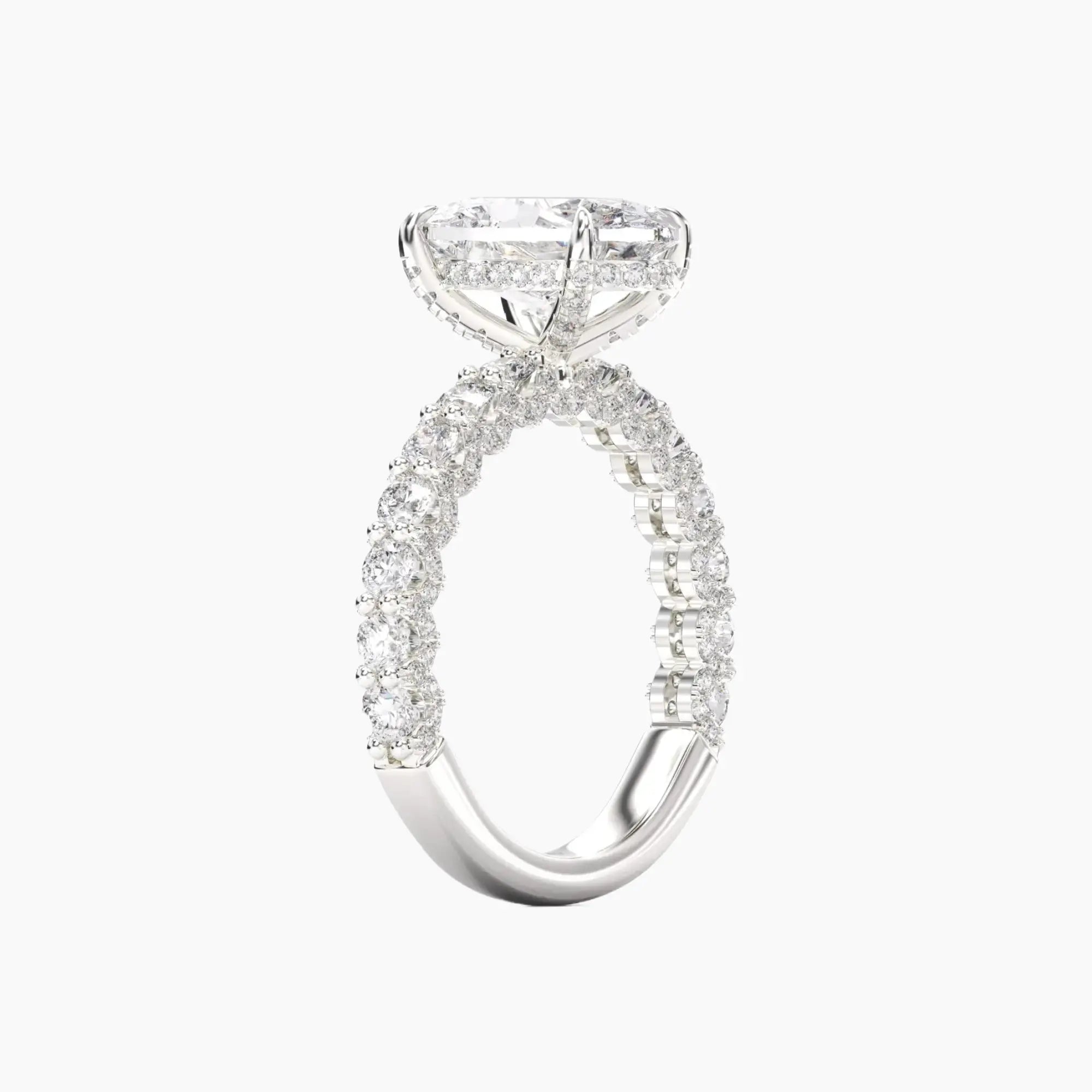 OBSER109 - Lustre Oval engagement ring setting view 2