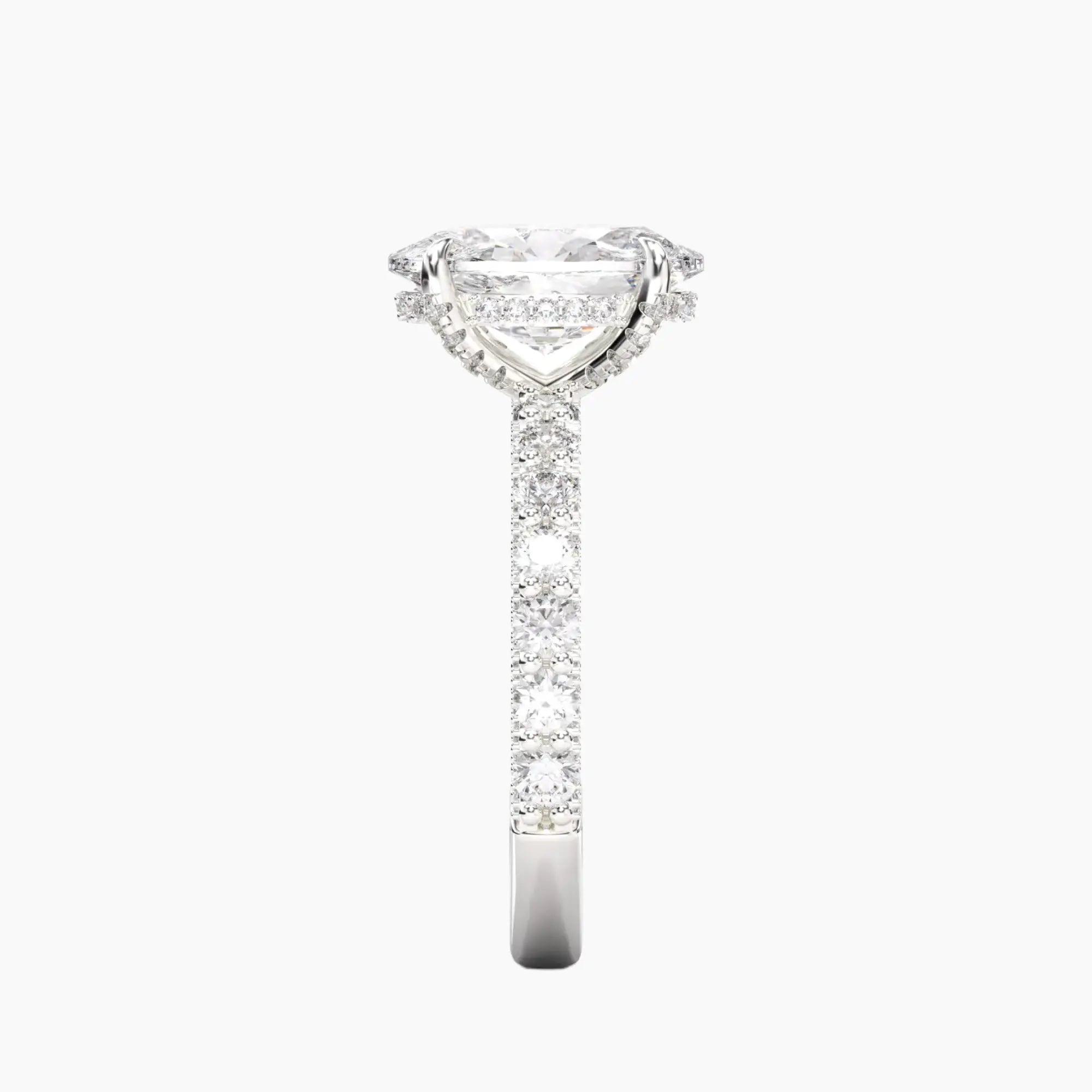 OBSER109 - Lustre Oval engagement ring setting view 3