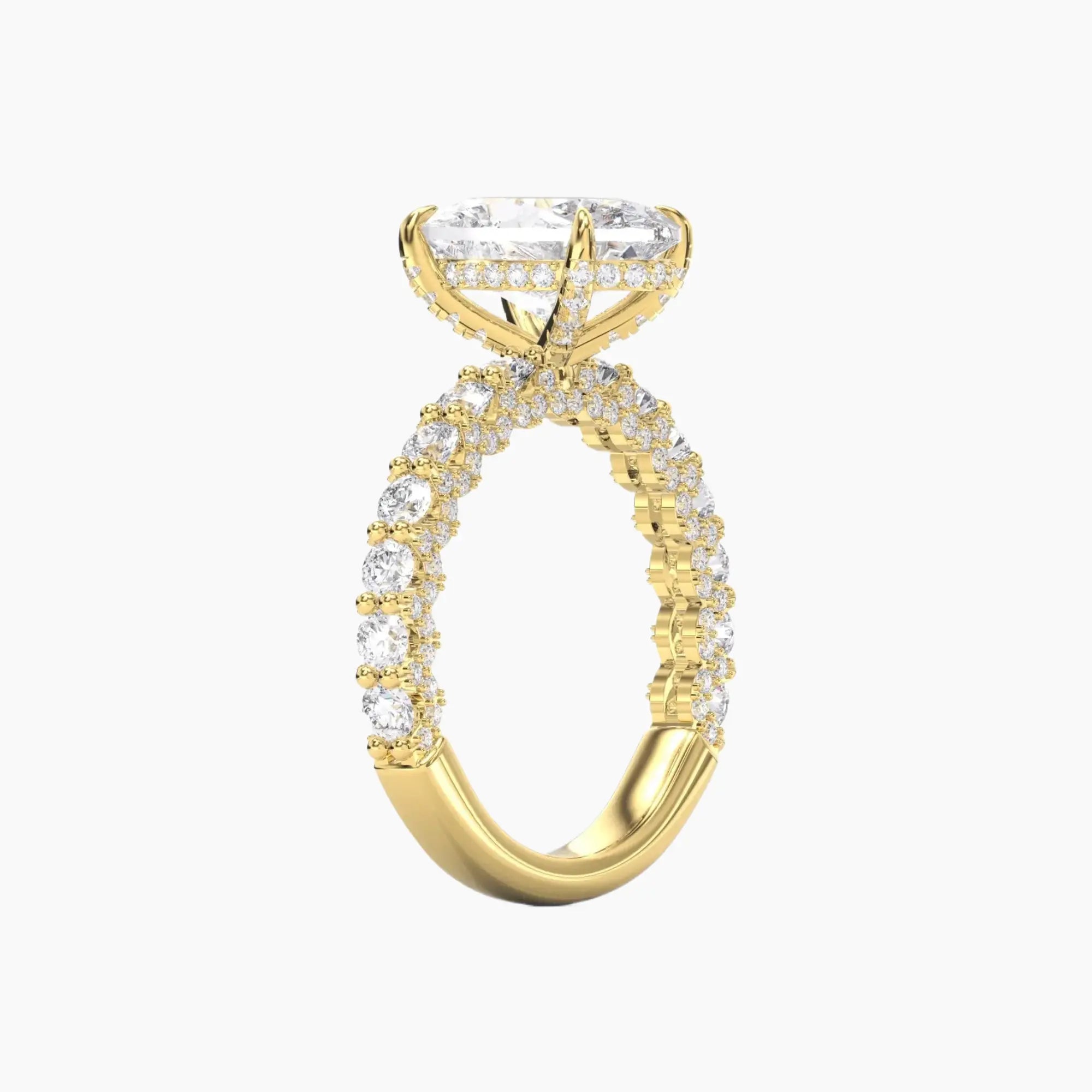 OBSER109 - Lustre Oval engagement ring setting view 5
