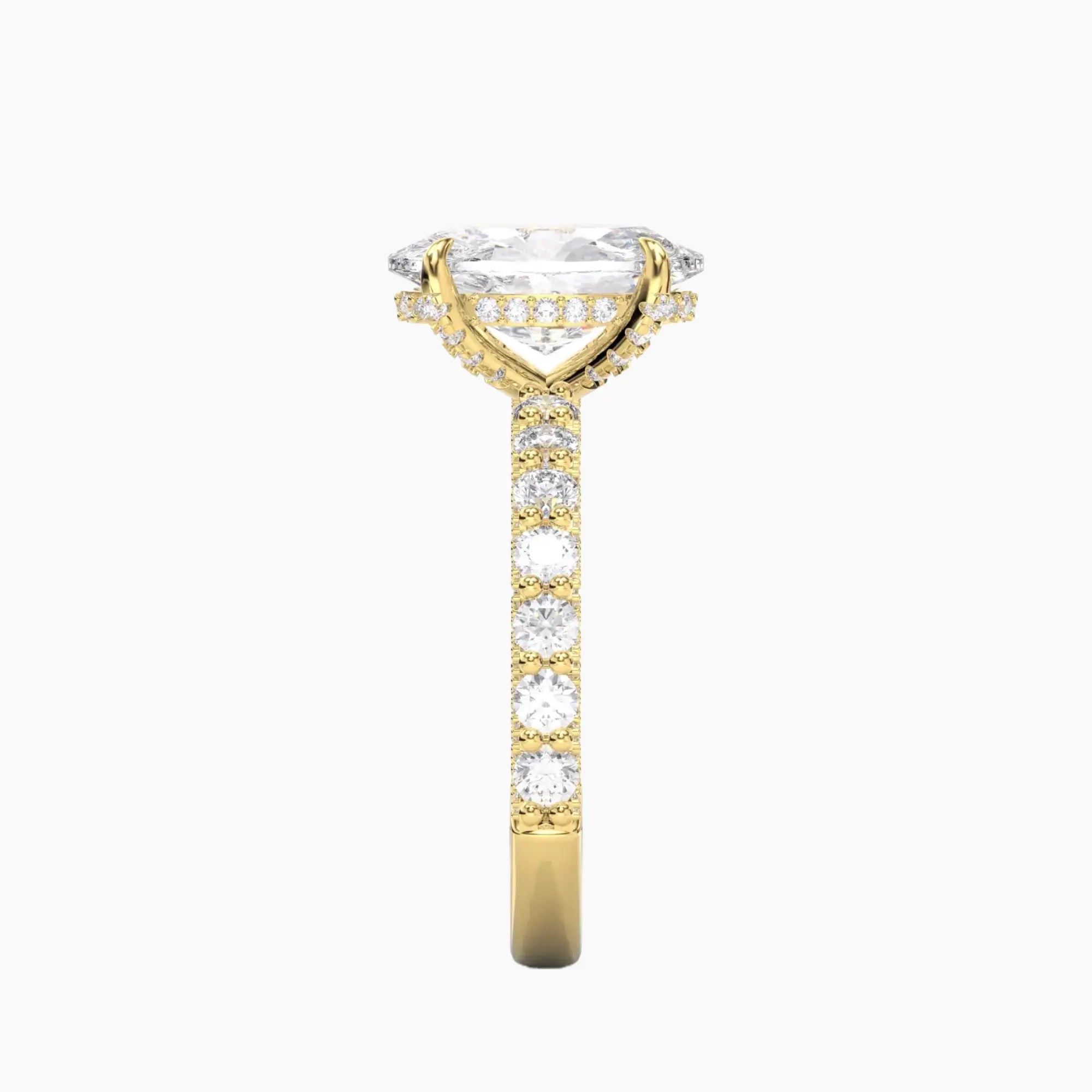 OBSER109 - Lustre Oval engagement ring setting view 6