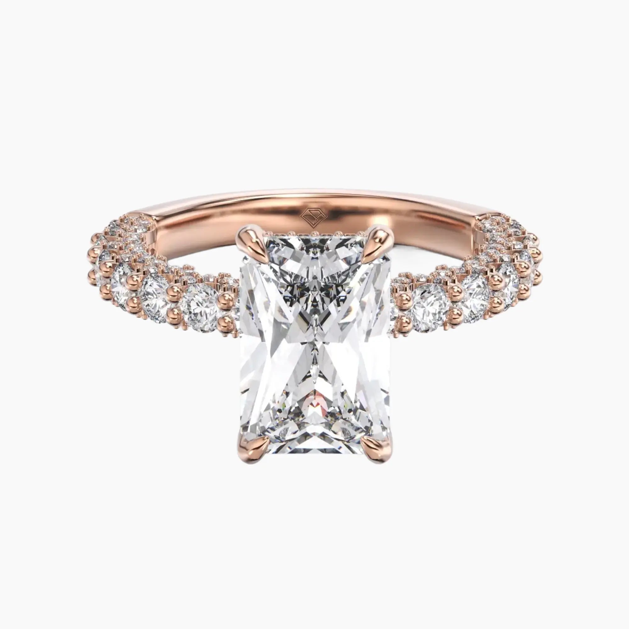 OBSER075 - Lustre Radiant engagement ring setting view 7