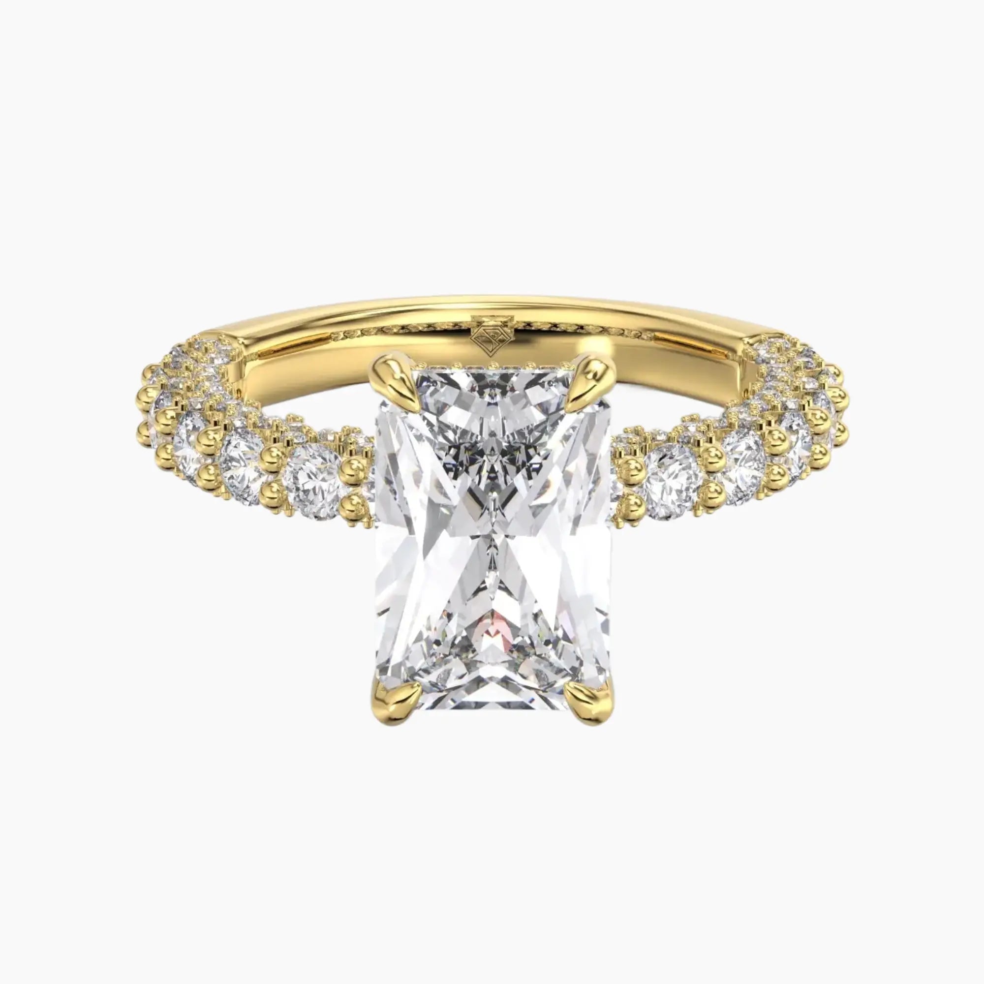 OBSER075 - Lustre Radiant engagement ring setting view 4