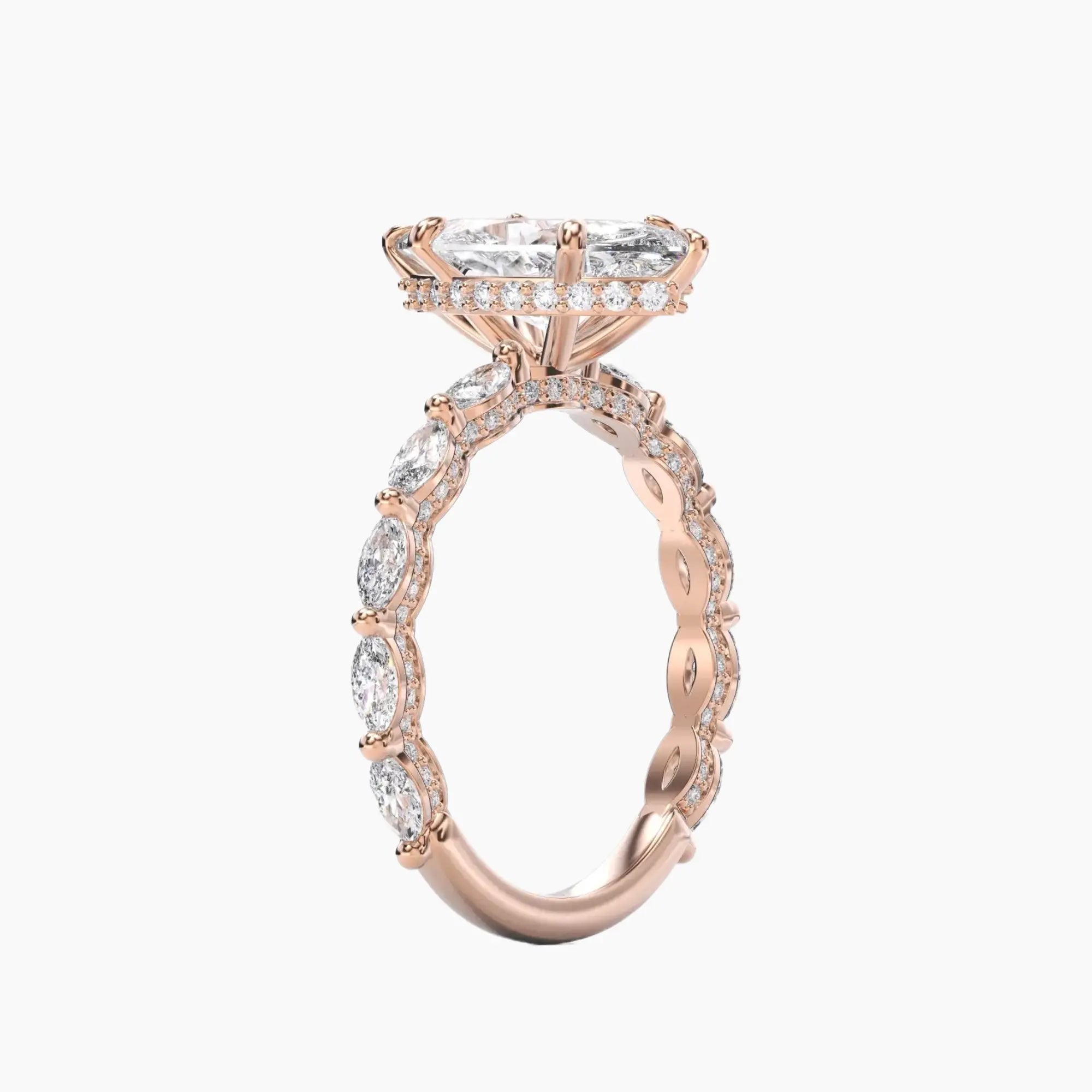 OBSER026 - Twinkle Marquise engagement ring setting view 8