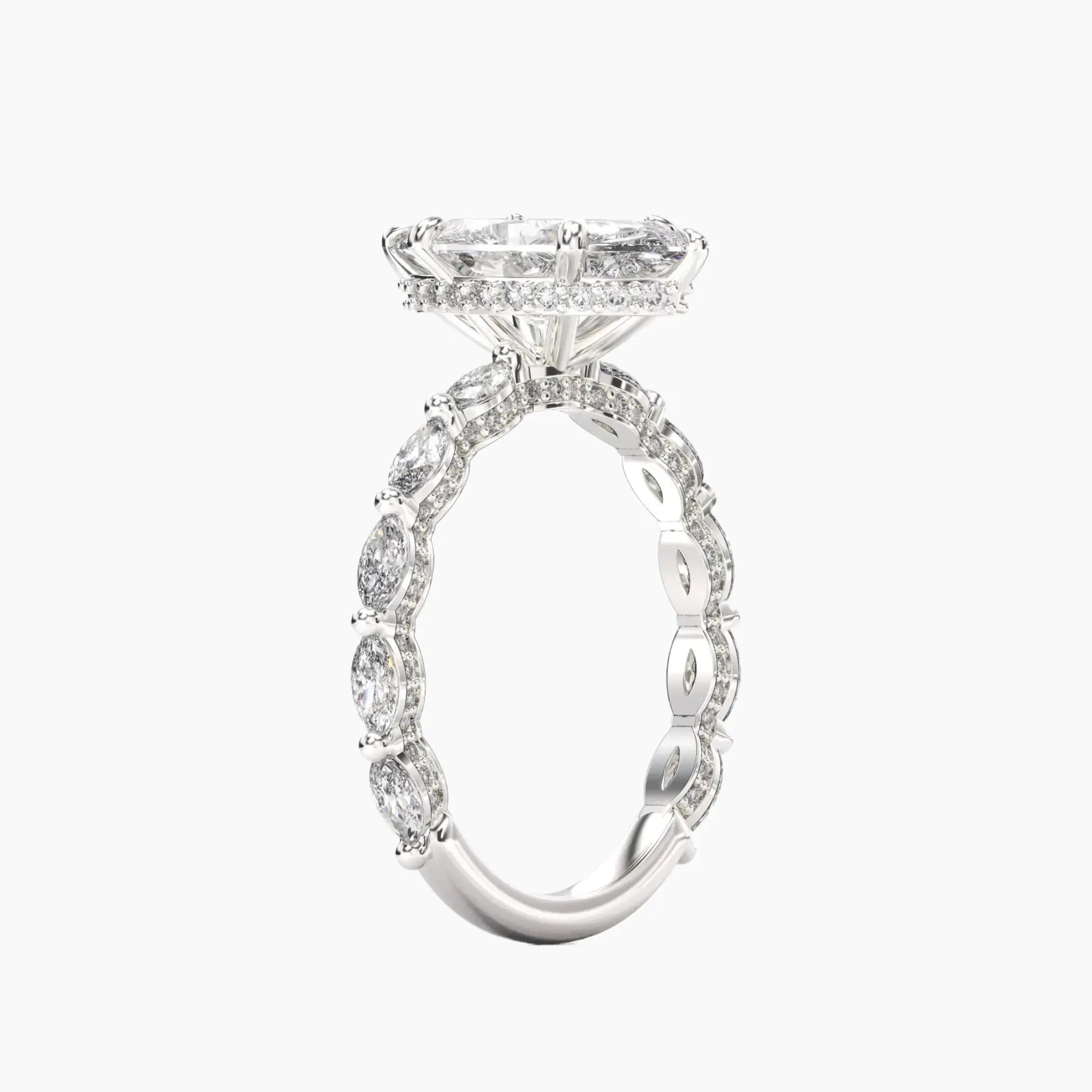 OBSER026 - Twinkle Marquise engagement ring setting view 2