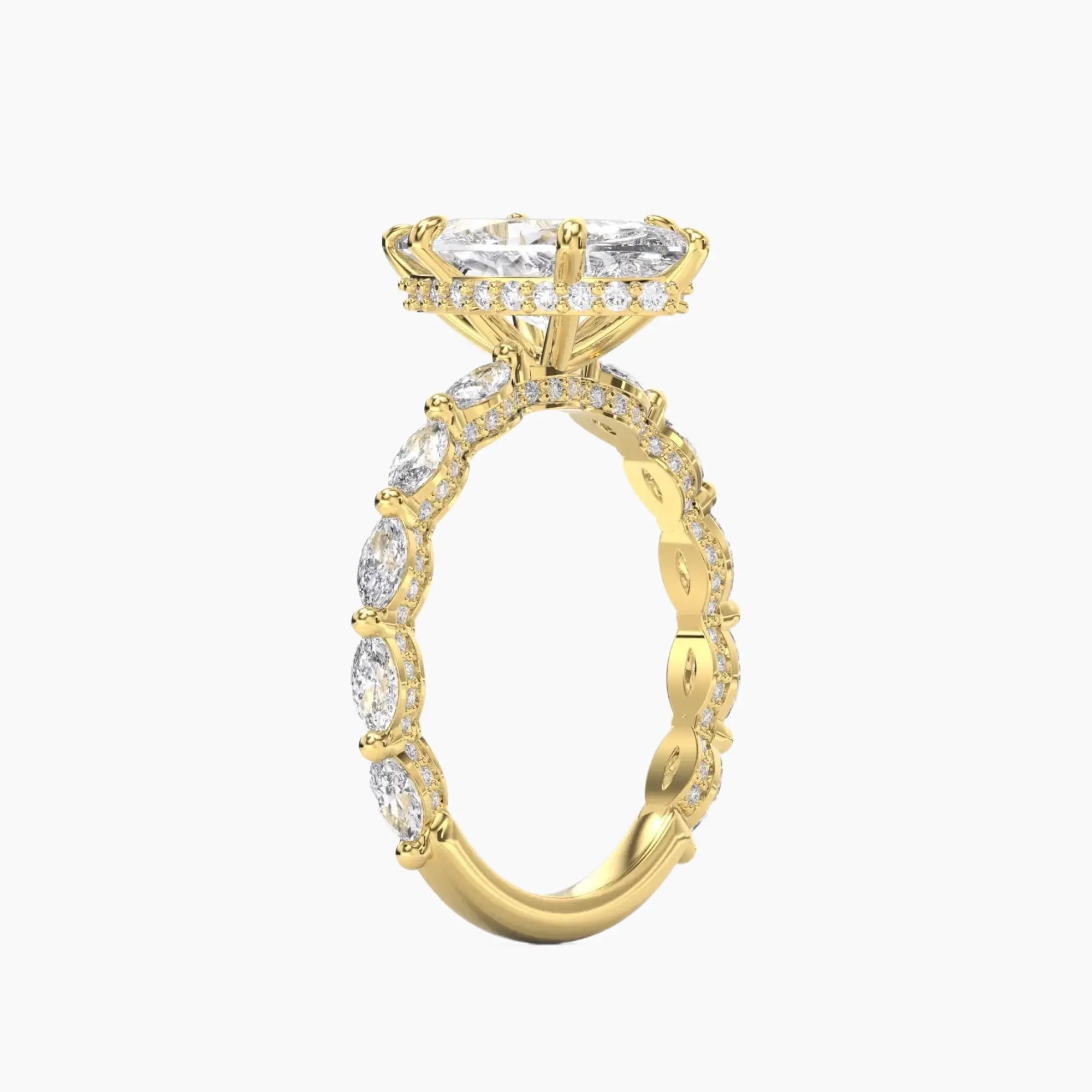 OBSER026 - Twinkle Marquise engagement ring setting view 5