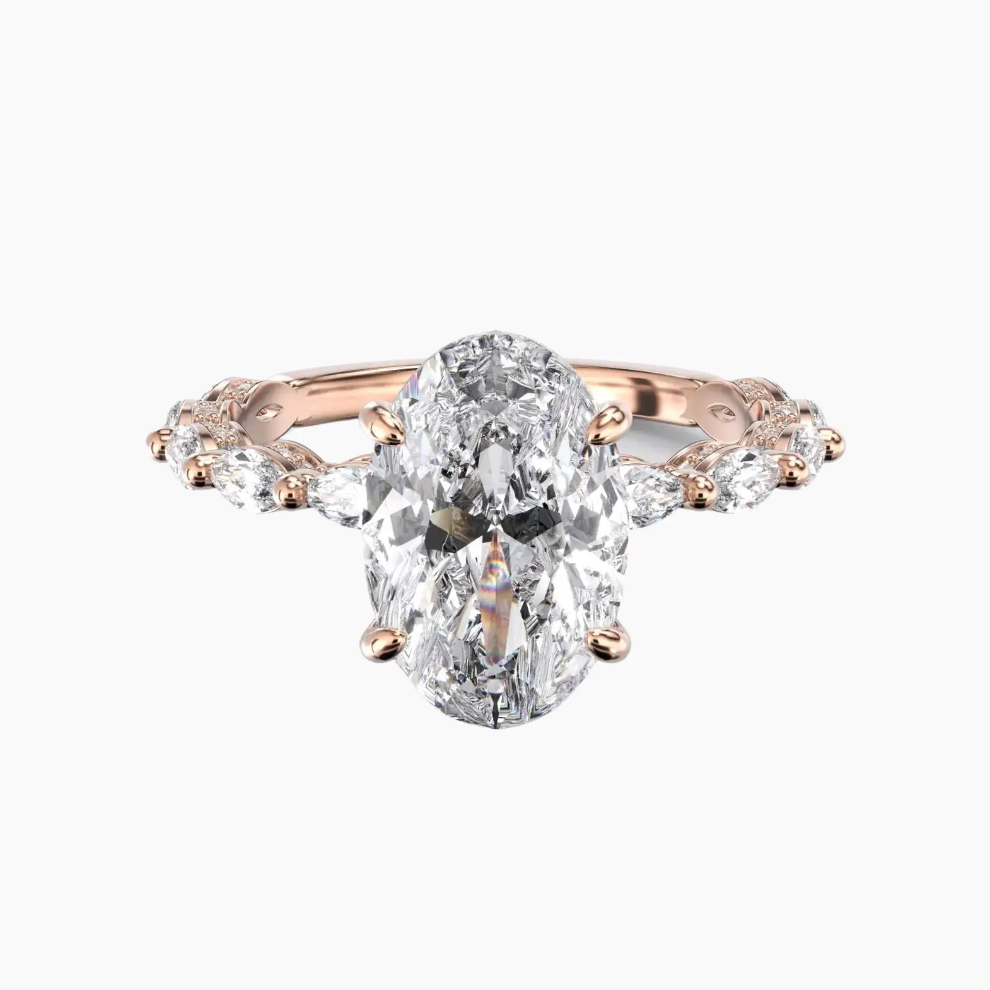 OBSER050 - Twinkle Oval engagement ring setting view 7