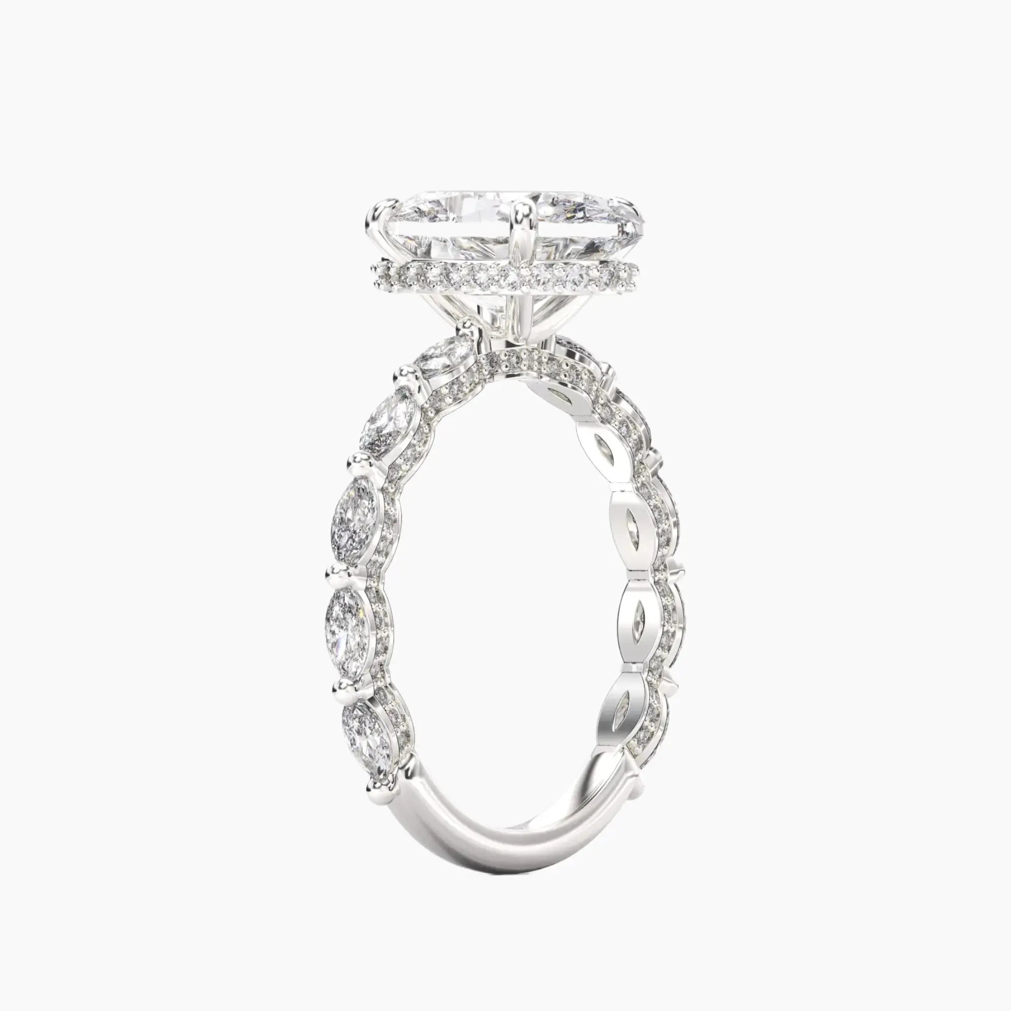 OBSER050 - Twinkle Oval engagement ring setting view 2