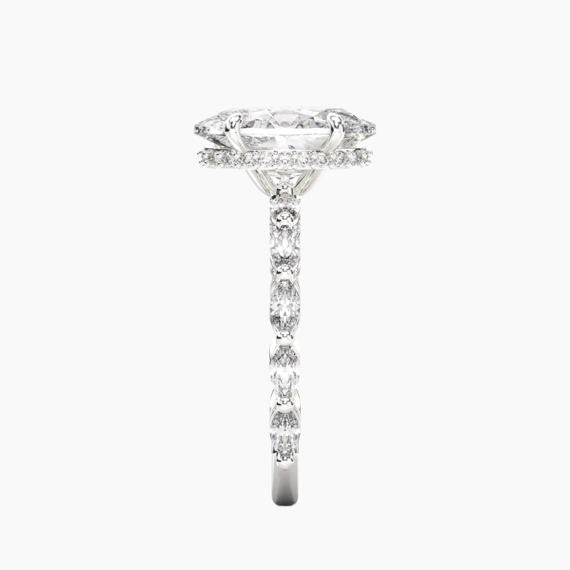 OBSER050 - Twinkle Oval engagement ring setting view 3