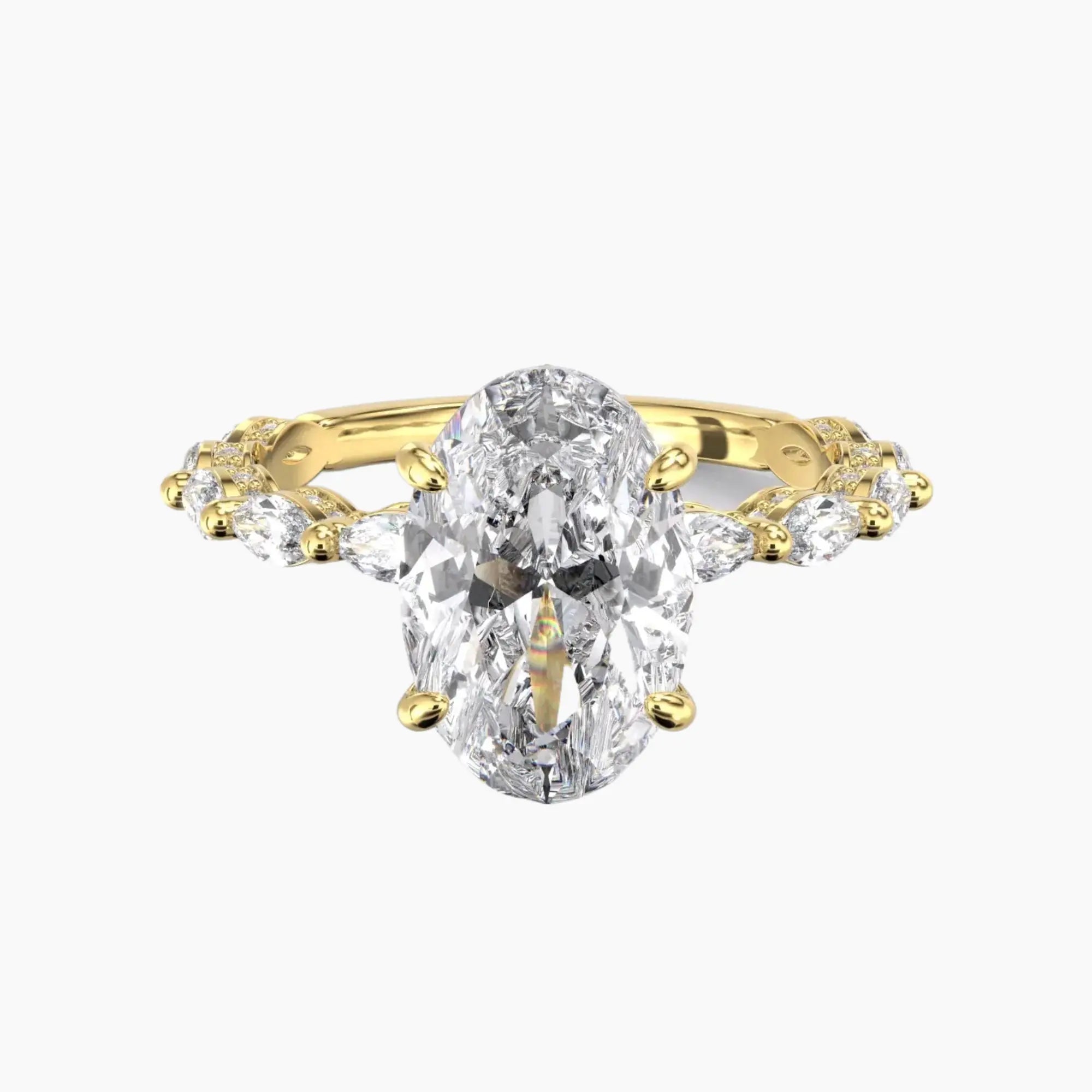 OBSER050 - Twinkle Oval engagement ring setting view 4