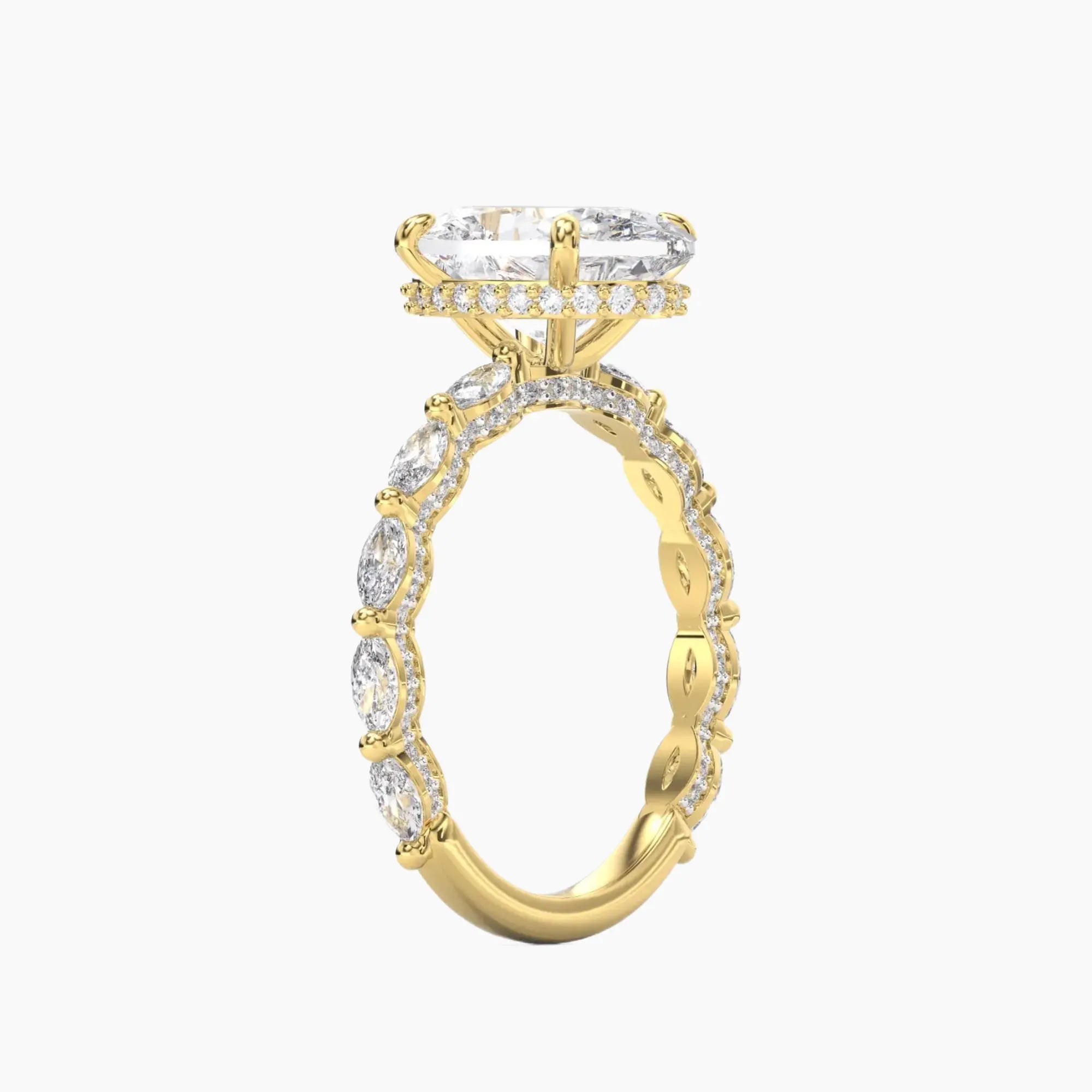 OBSER050 - Twinkle Oval engagement ring setting view 5