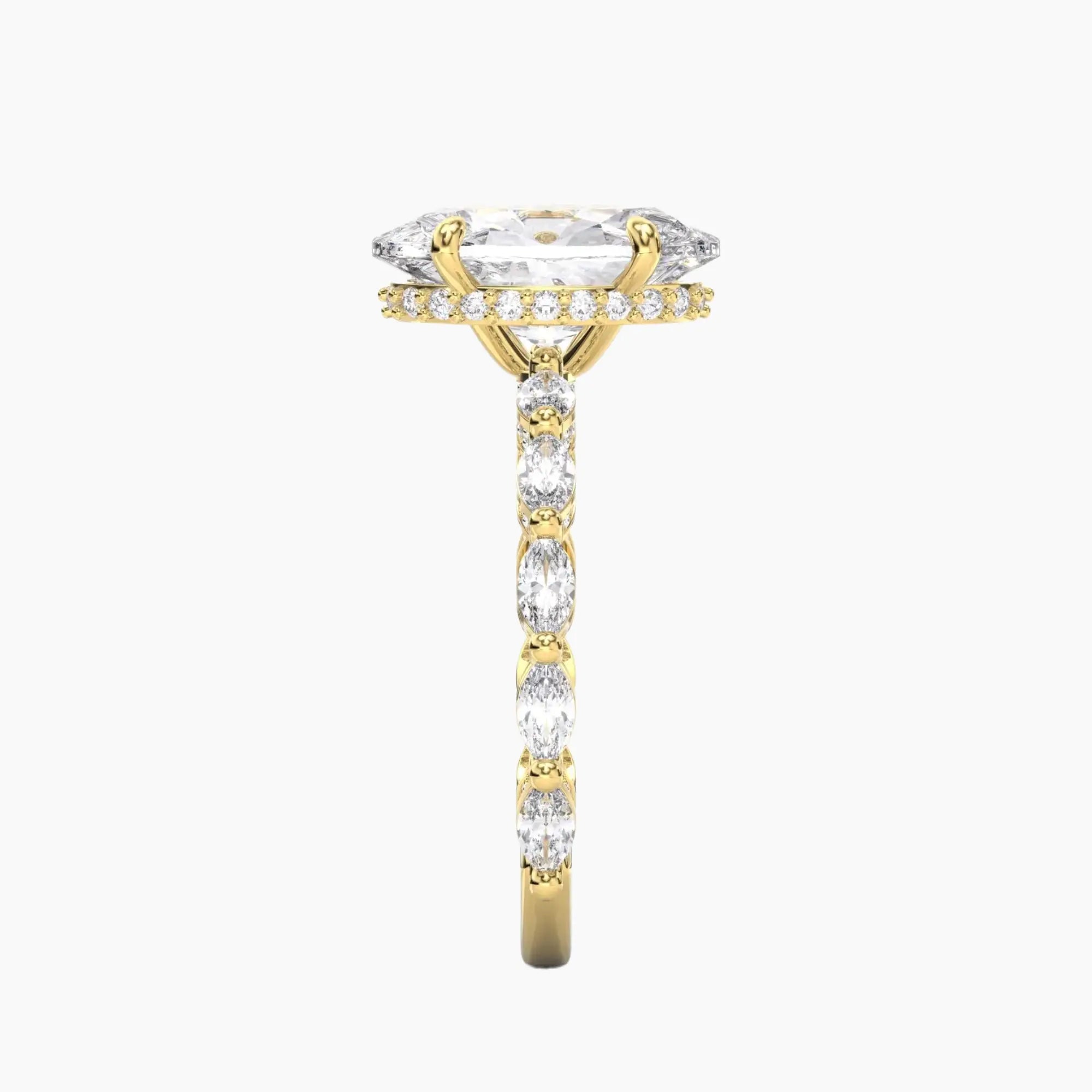 OBSER050 - Twinkle Oval engagement ring setting view 6