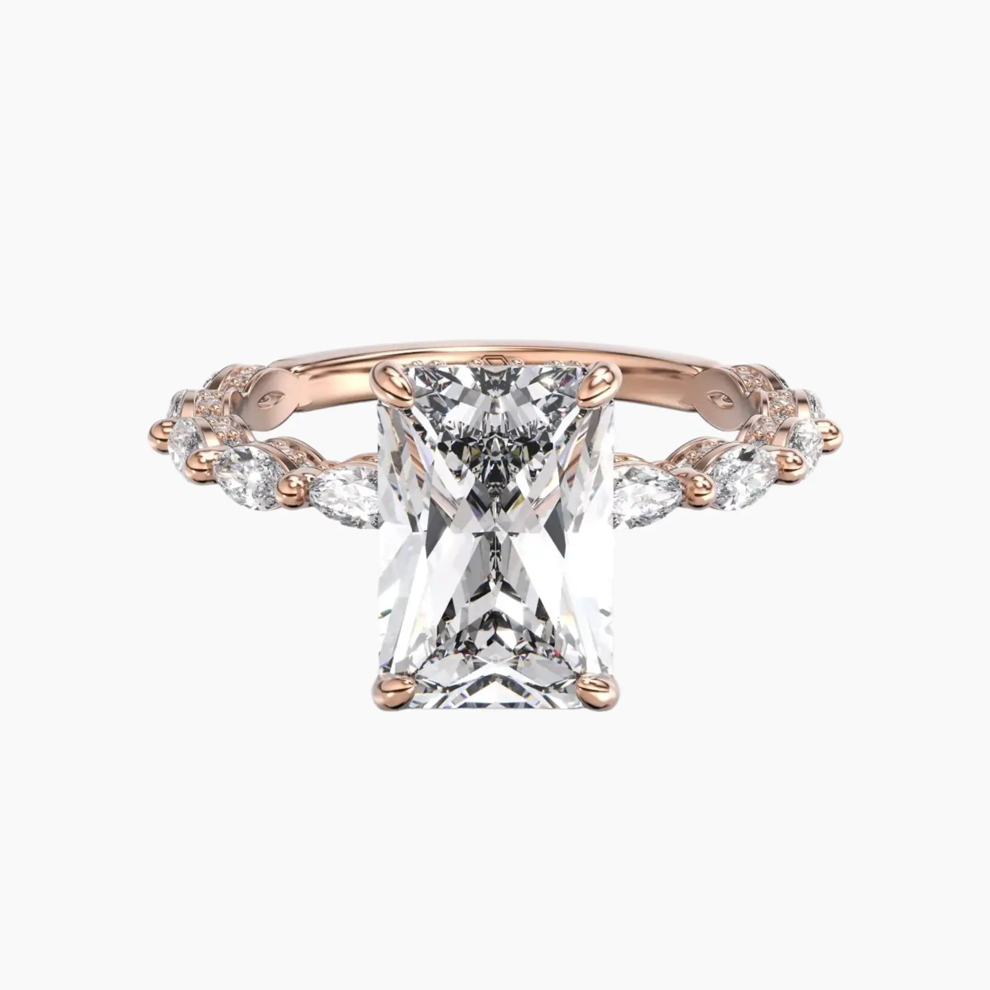 OBSER190 - Twinkle Radiant engagement ring setting view 7