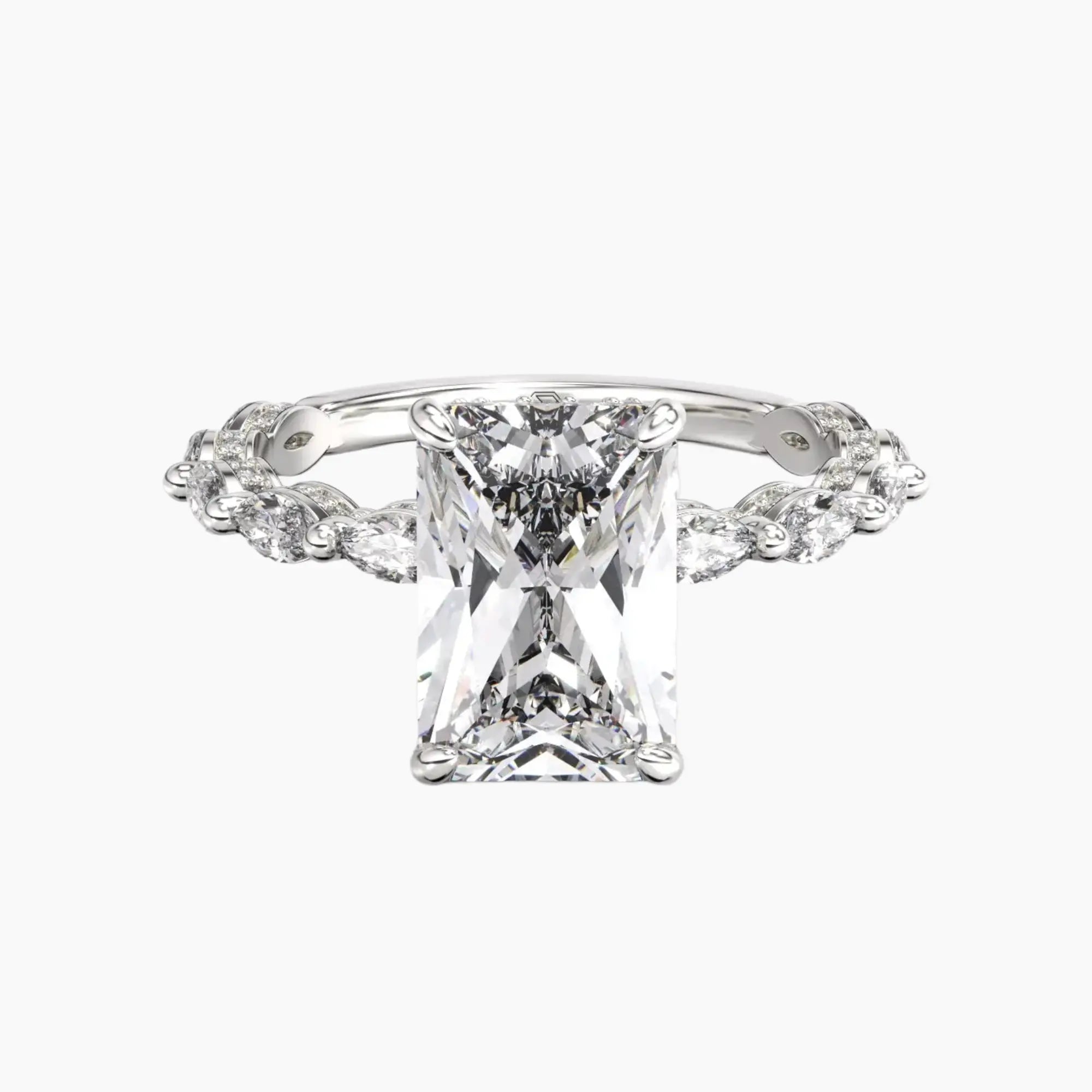 OBSER190 - Twinkle Radiant engagement ring setting view 1