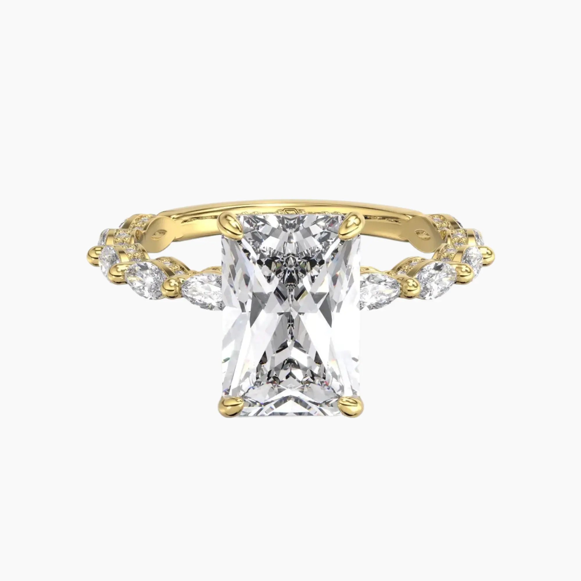 OBSER190 - Twinkle Radiant engagement ring setting view 4