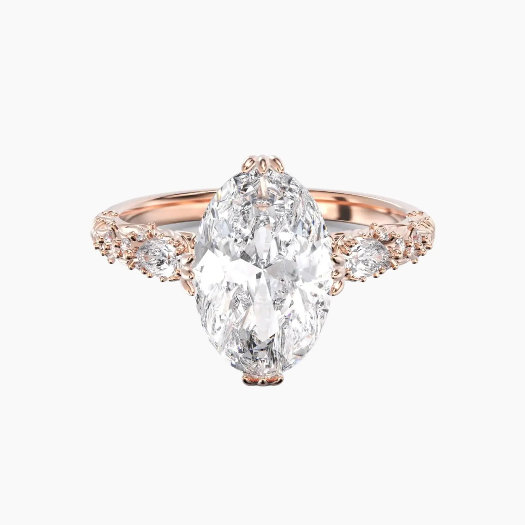 OBSER189 - Velour Oval engagement ring setting view 7