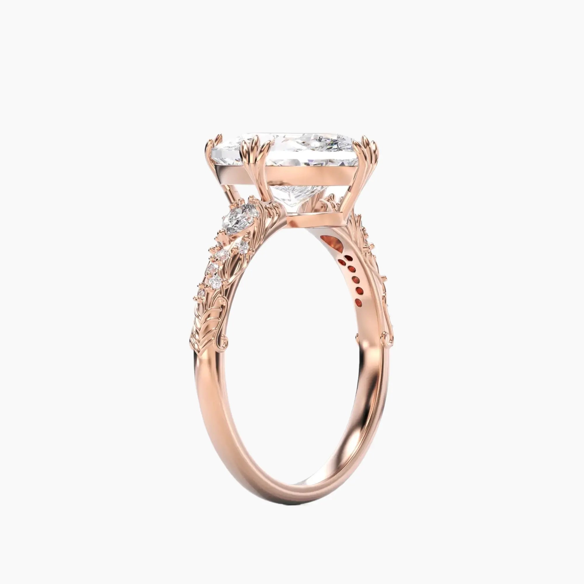 OBSER189 - Velour Oval engagement ring setting view 8