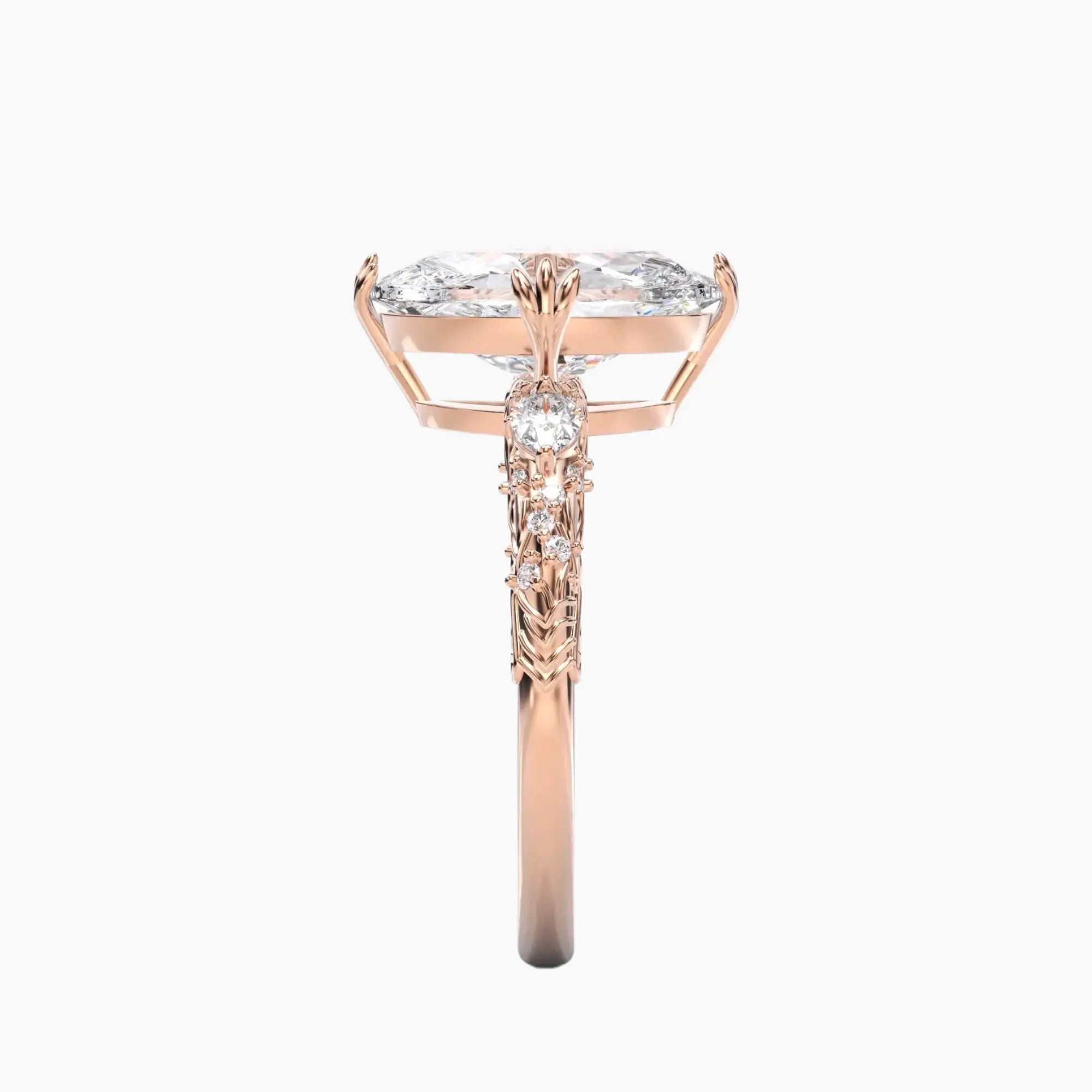 OBSER189 - Velour Oval engagement ring setting view 9