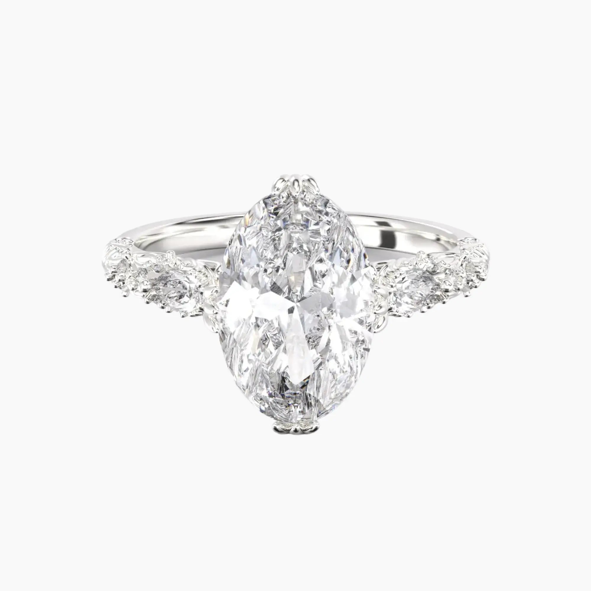 OBSER189 - Velour Oval engagement ring setting view 1